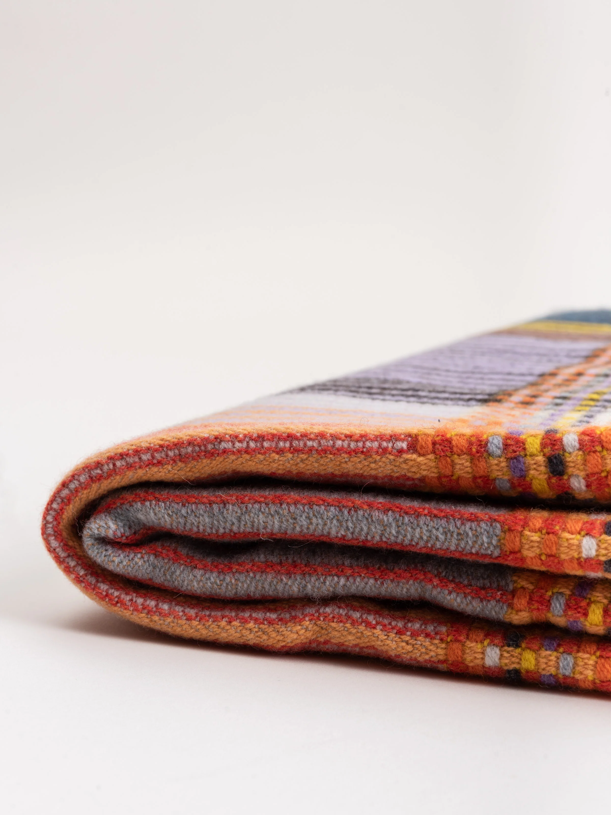scott small lambswool pinstripe throw - Image 3