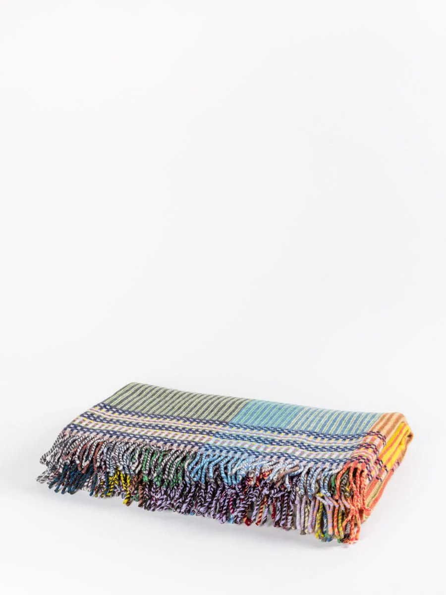 small eden throw - green multi