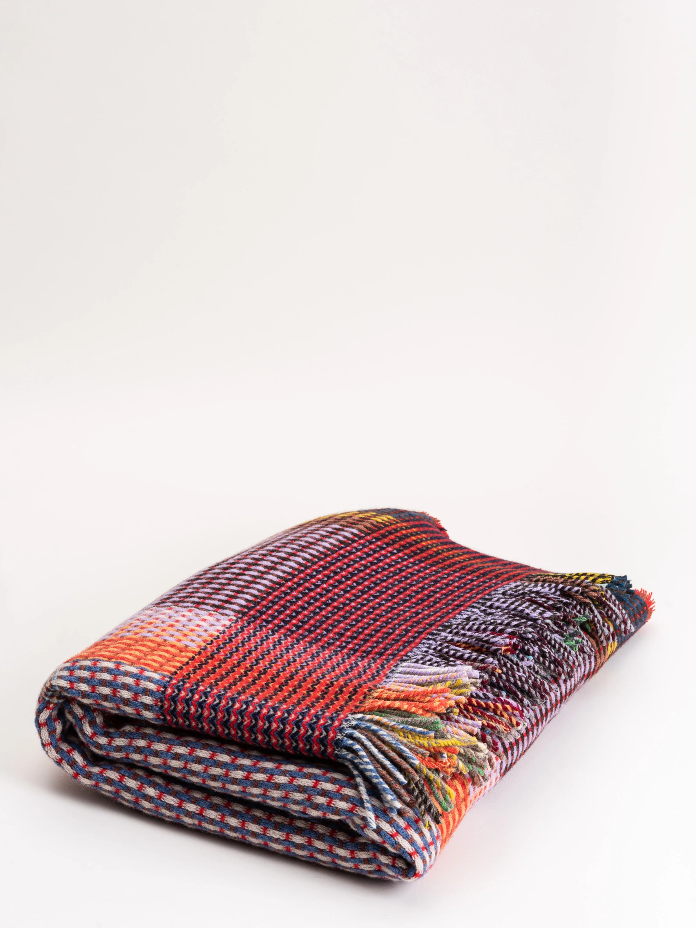 virginia large lambswool honeycomb throw