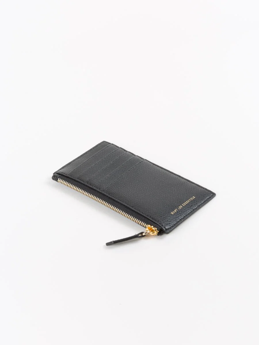 adana zipped cardholder - black grain - Image 2