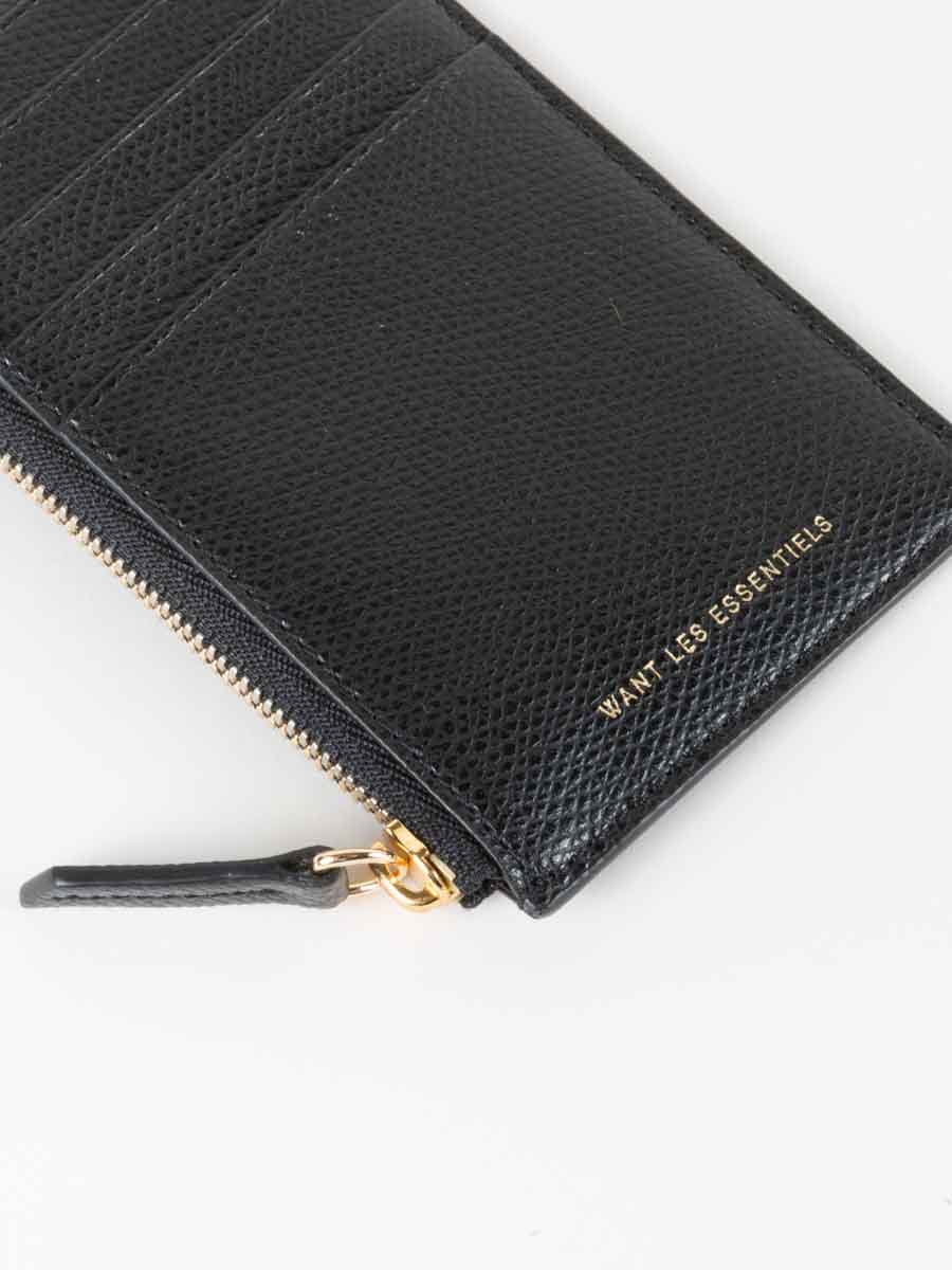 adana zipped cardholder - black grain - Image 4
