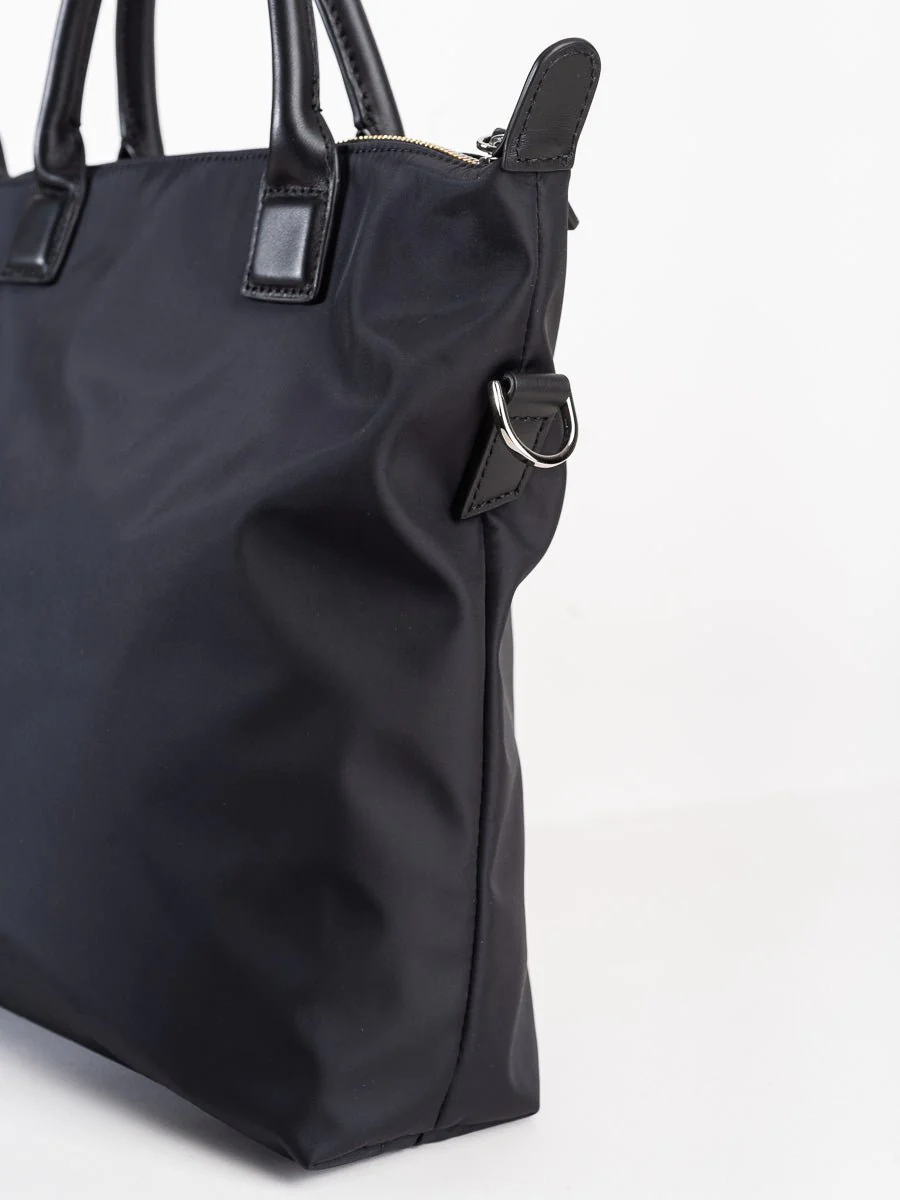 nylon mini o'hare tote - black - Image 3