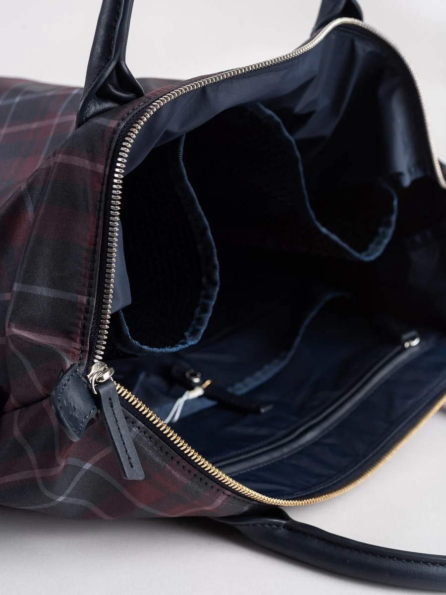 shopper tote - navy tartan - Image 4