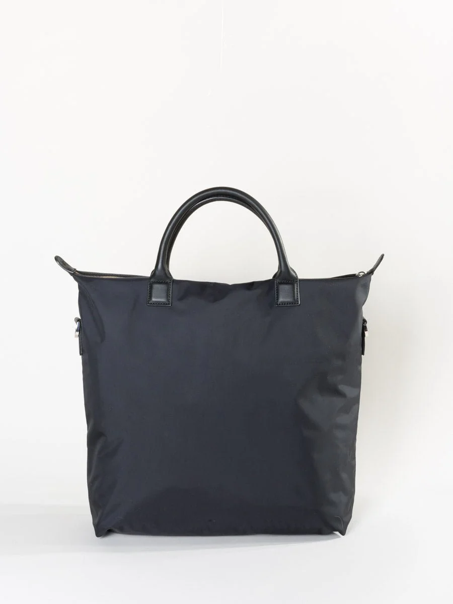 shopper tote - black nylon - Image 2