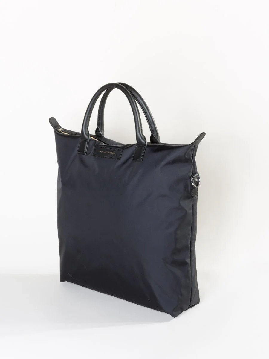 shopper tote - black nylon - Image 3