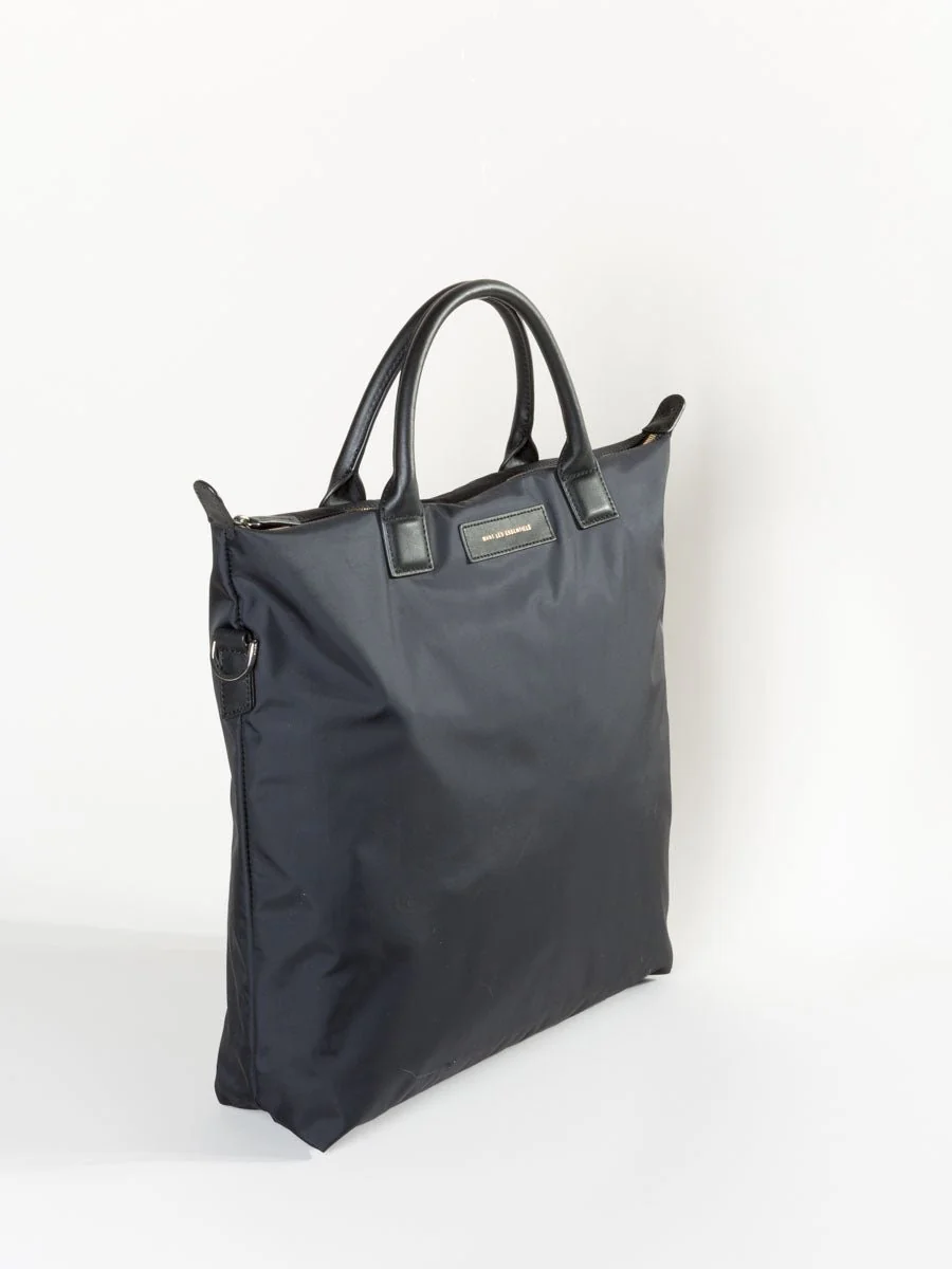 shopper tote - black nylon - Image 4