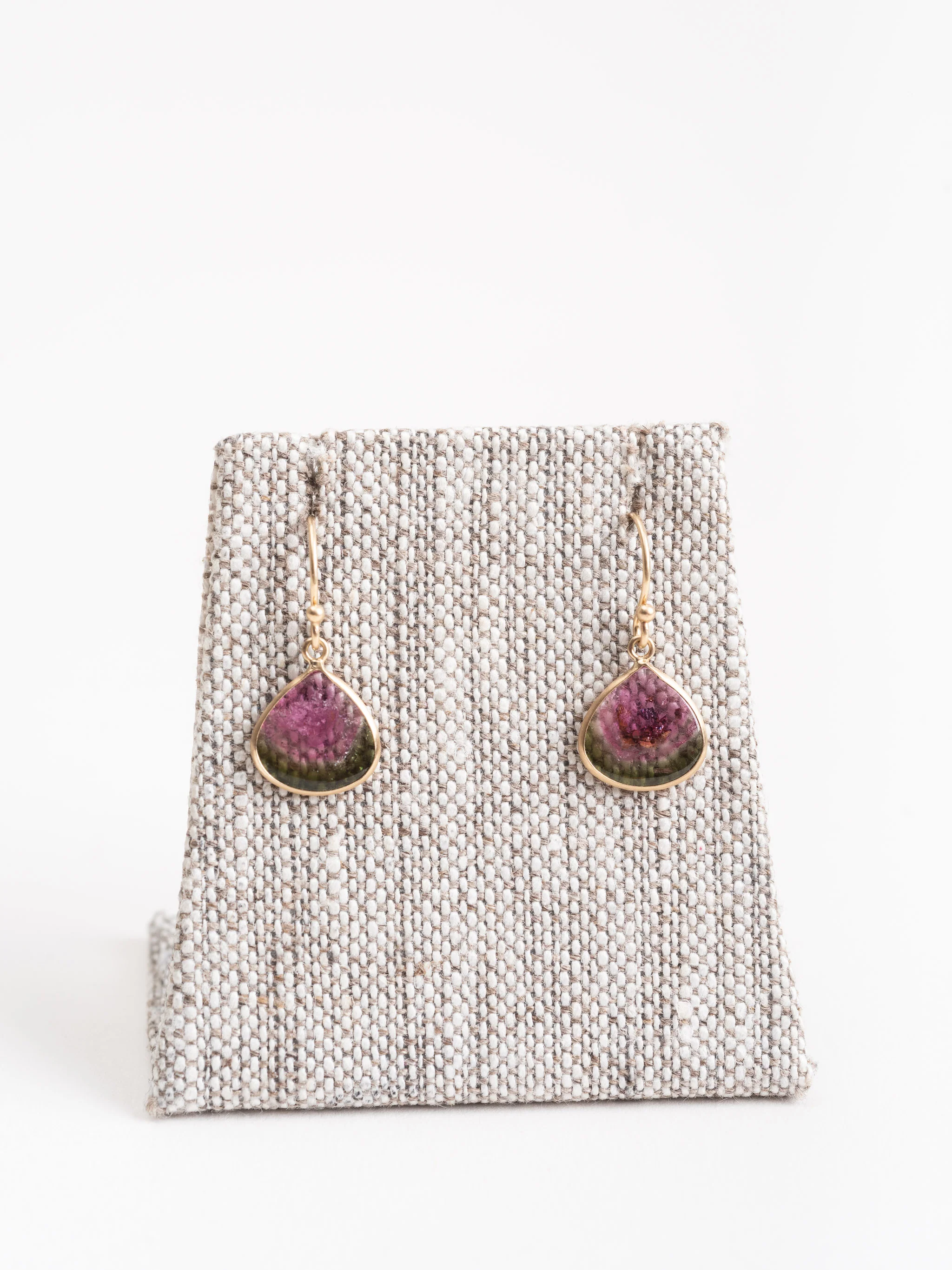 watermelon tourmaline earrings - Image 4