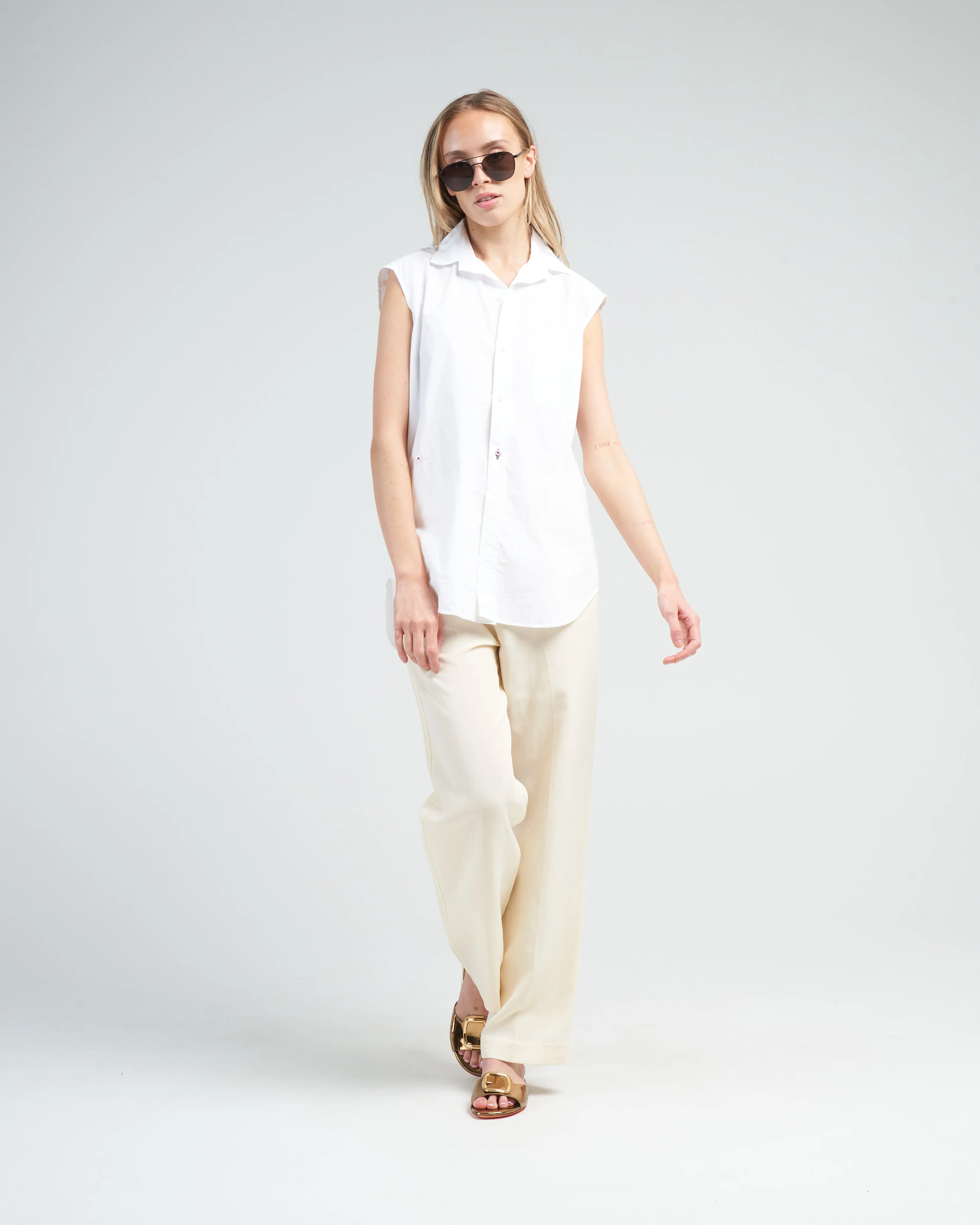 the cutoff shirt, paper cotton - optic white - Image 2