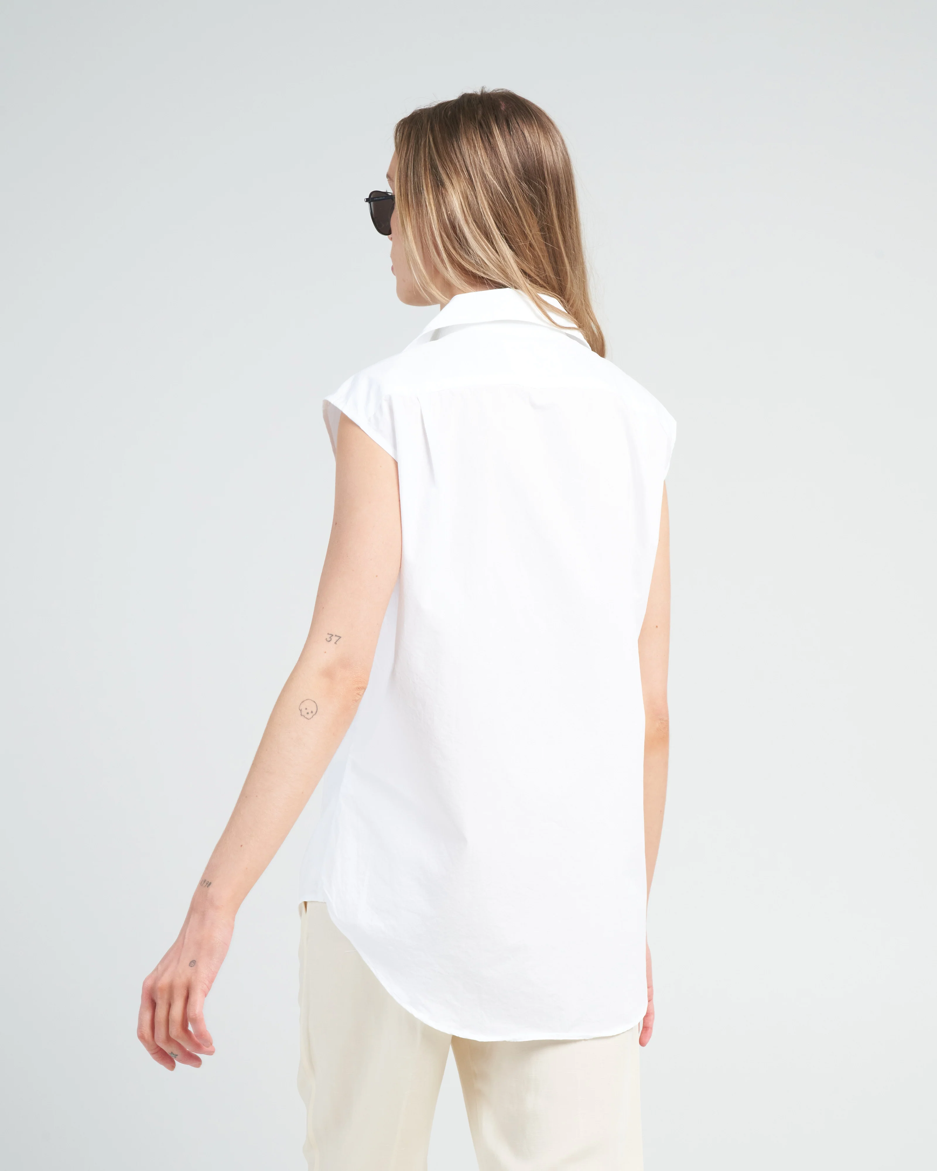 the cutoff shirt, paper cotton - optic white - Image 4
