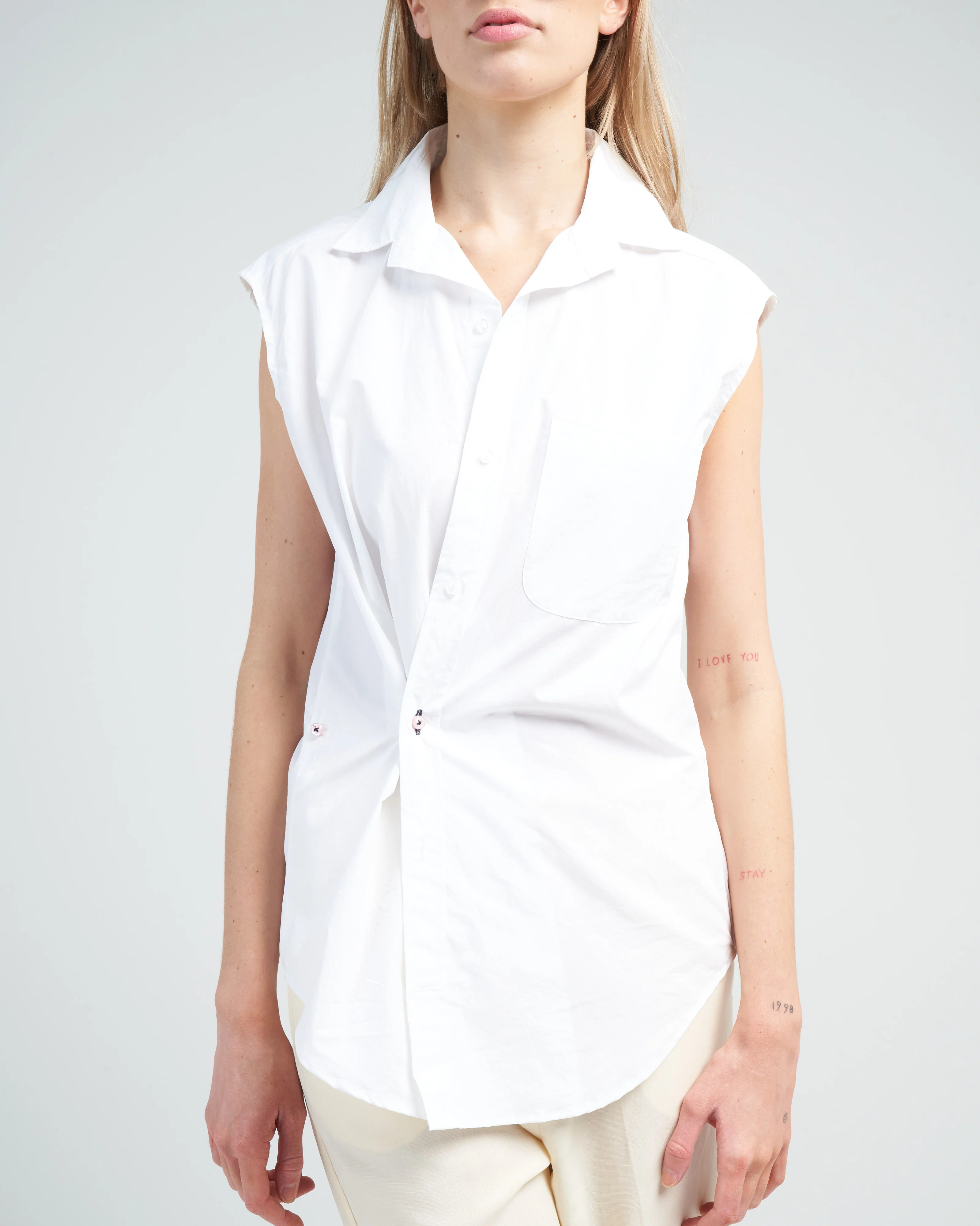 the cutoff shirt, paper cotton - optic white - Image 5