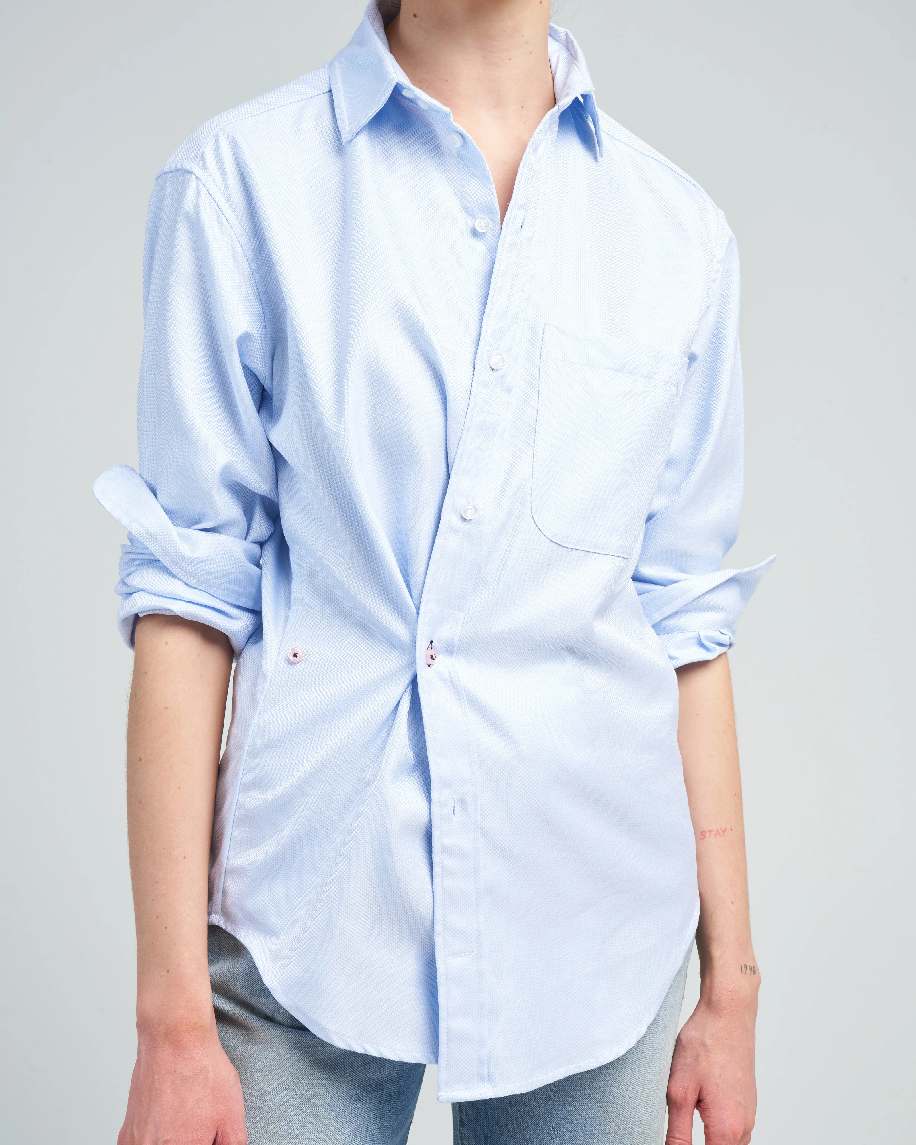 the men's shirt, bond cotton - plume - Image 5