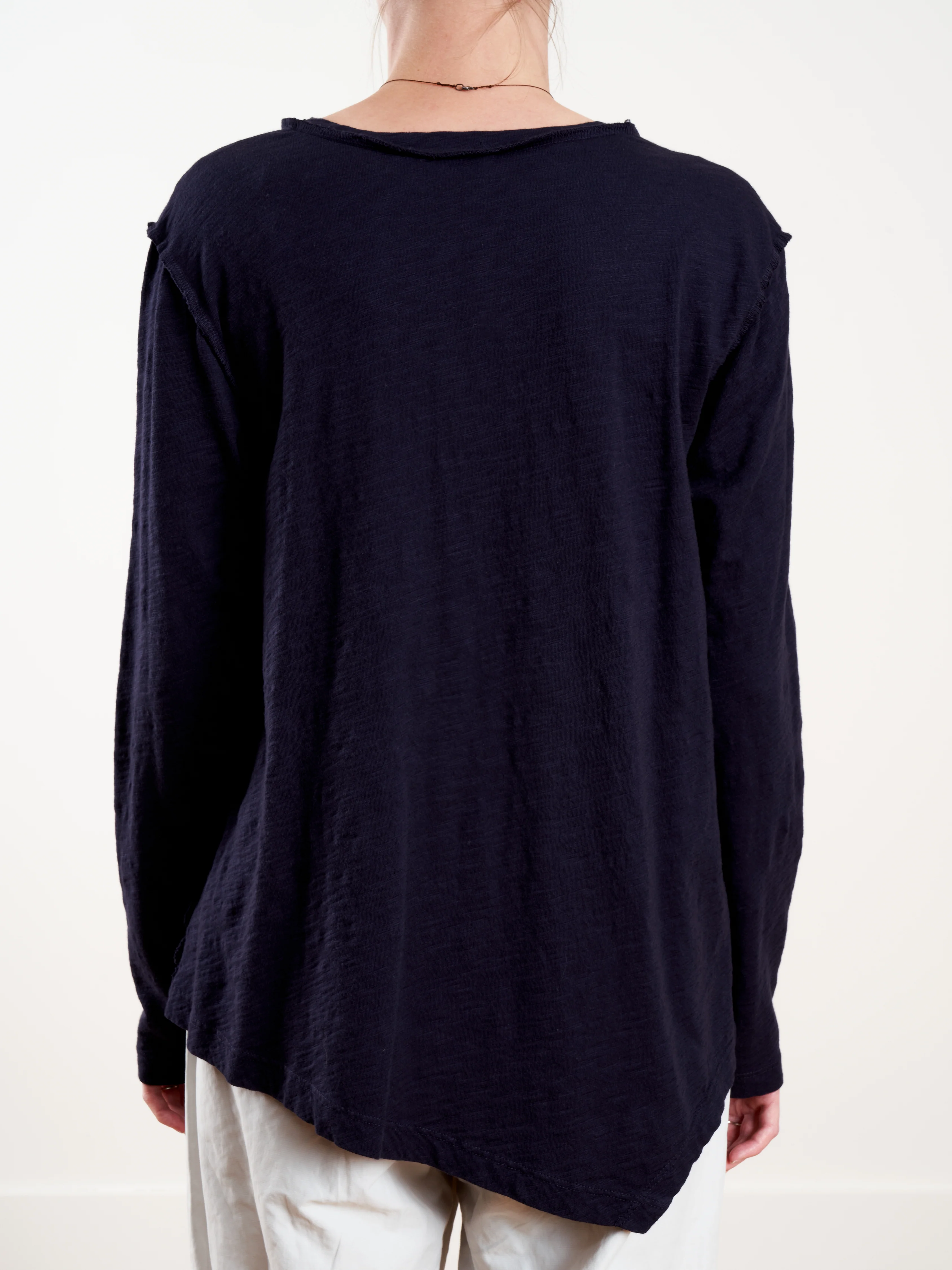 l/s v-neck shrunken slant tee - twilight - Image 5