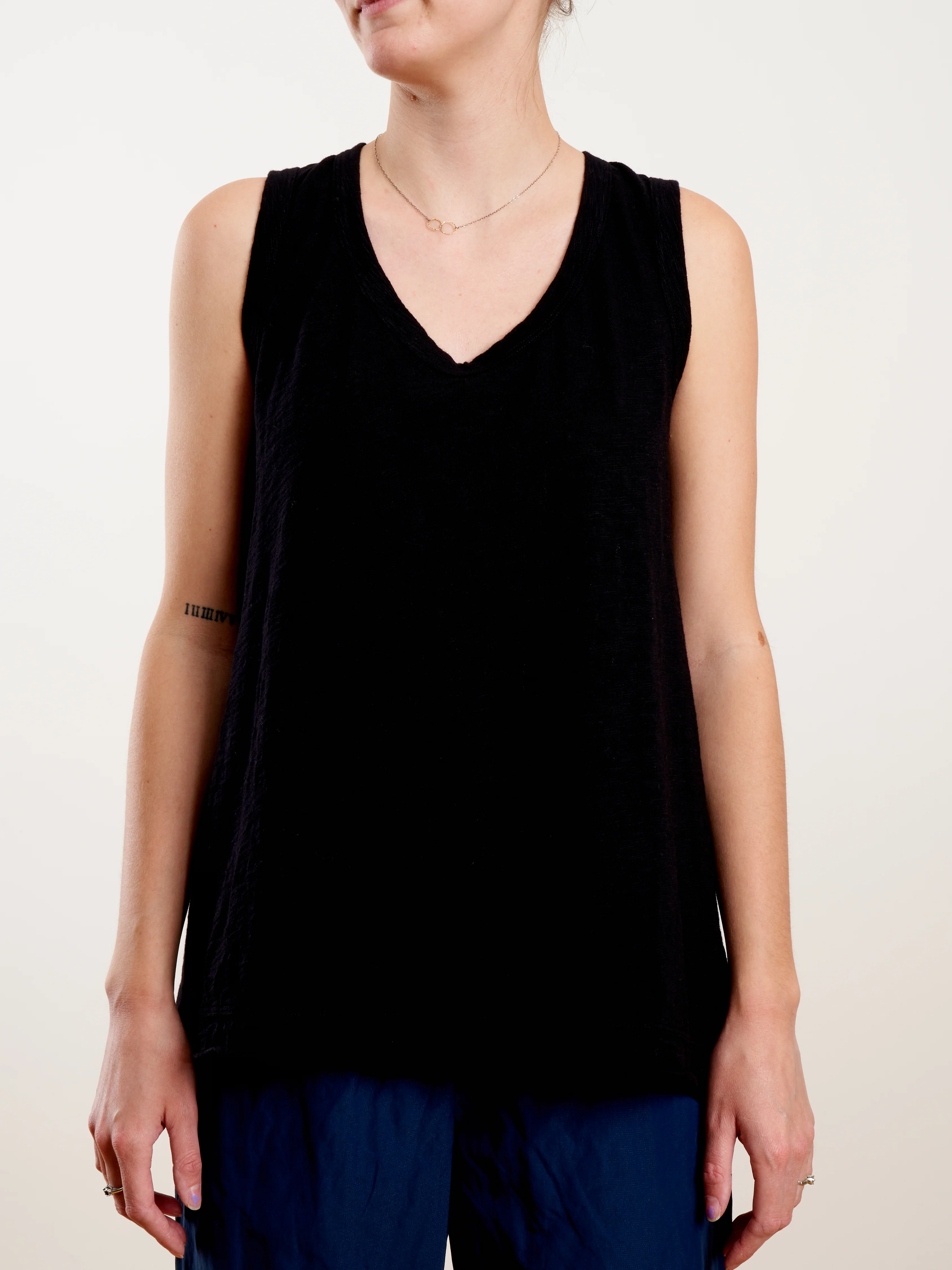 open back muscle tee - black - Image 3