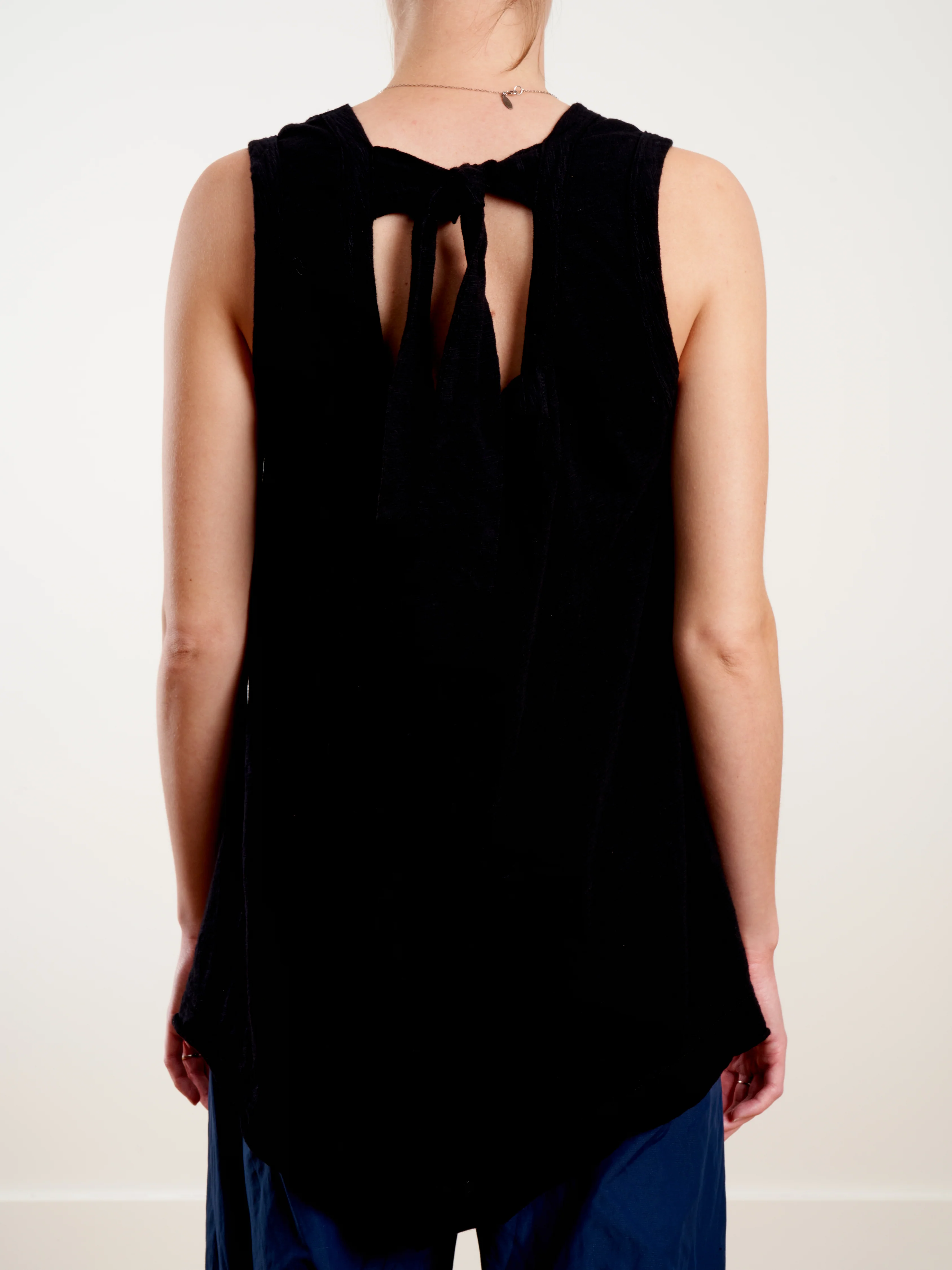 open back muscle tee - black - Image 5