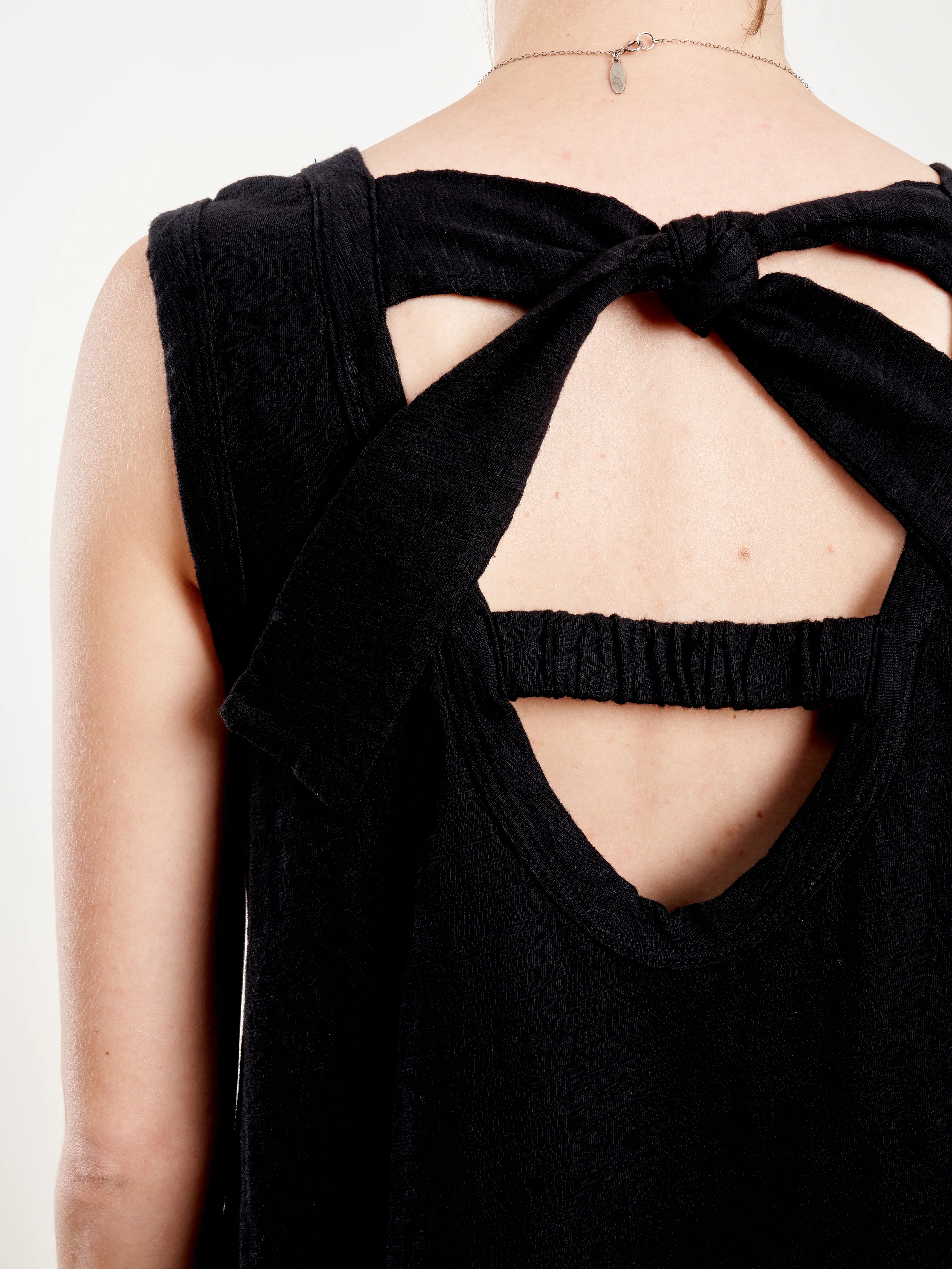 open back muscle tee - black - Image 6