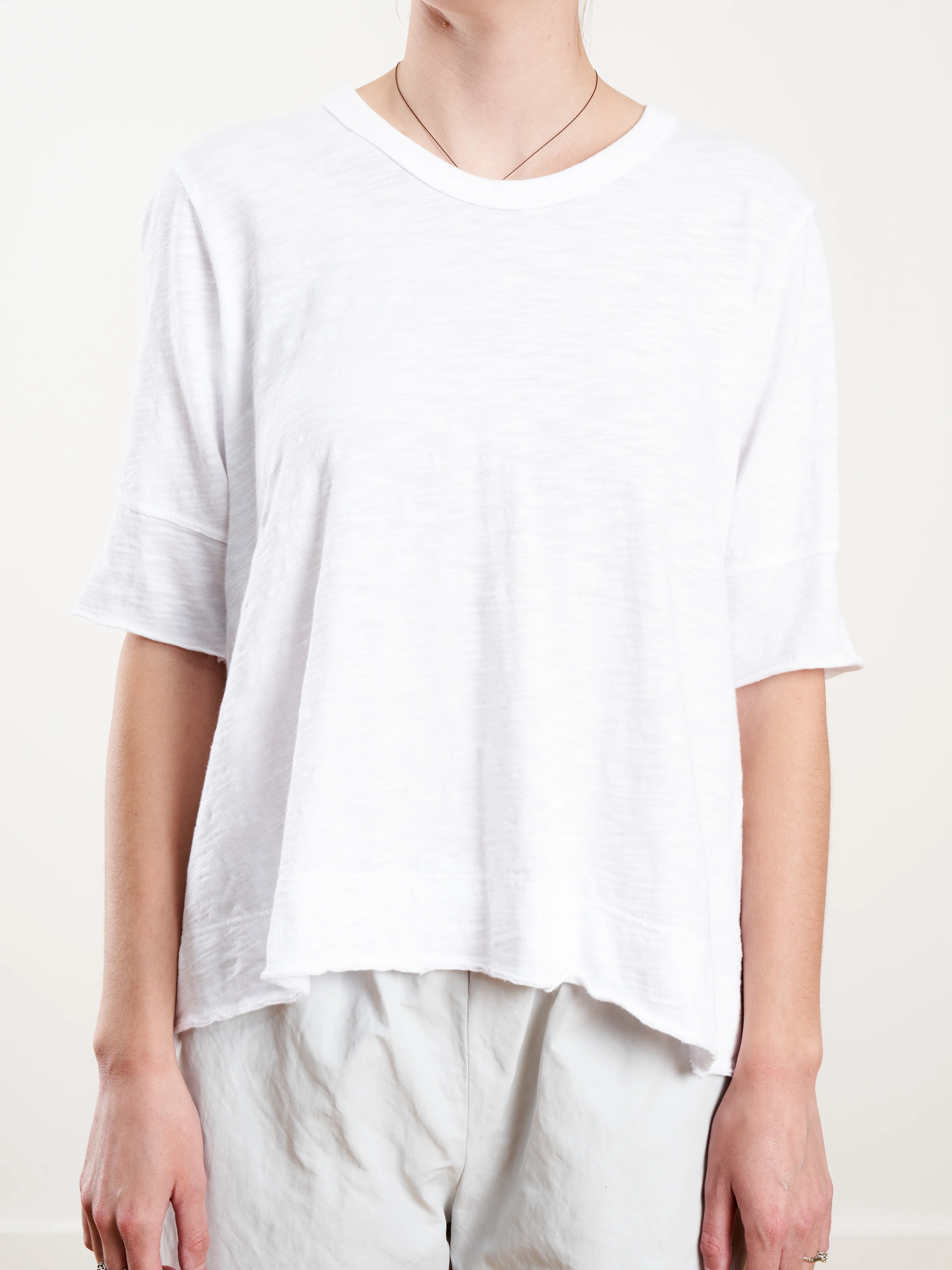 shrunken crossover back tee - white - Image 3