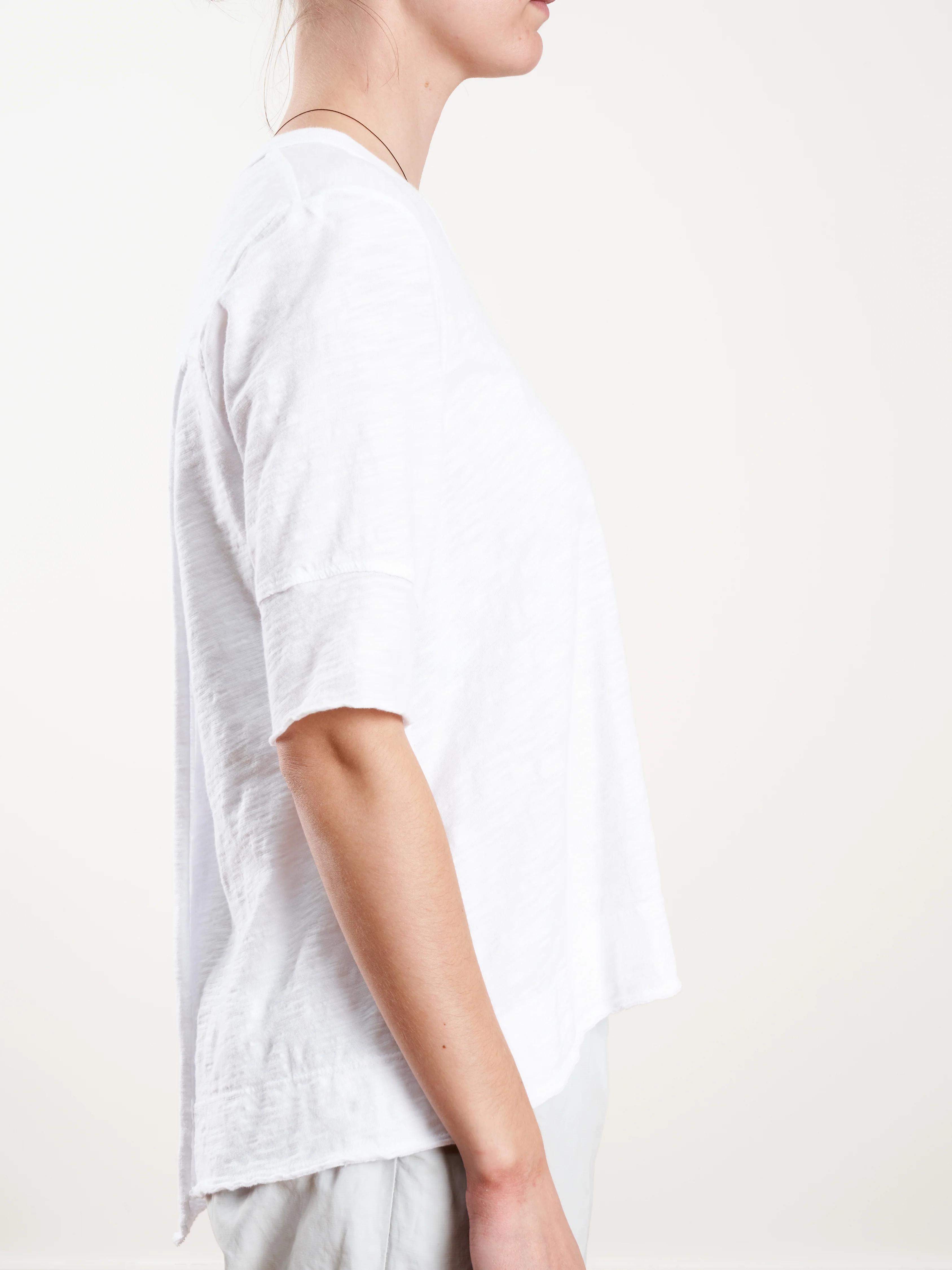 shrunken crossover back tee - white - Image 4