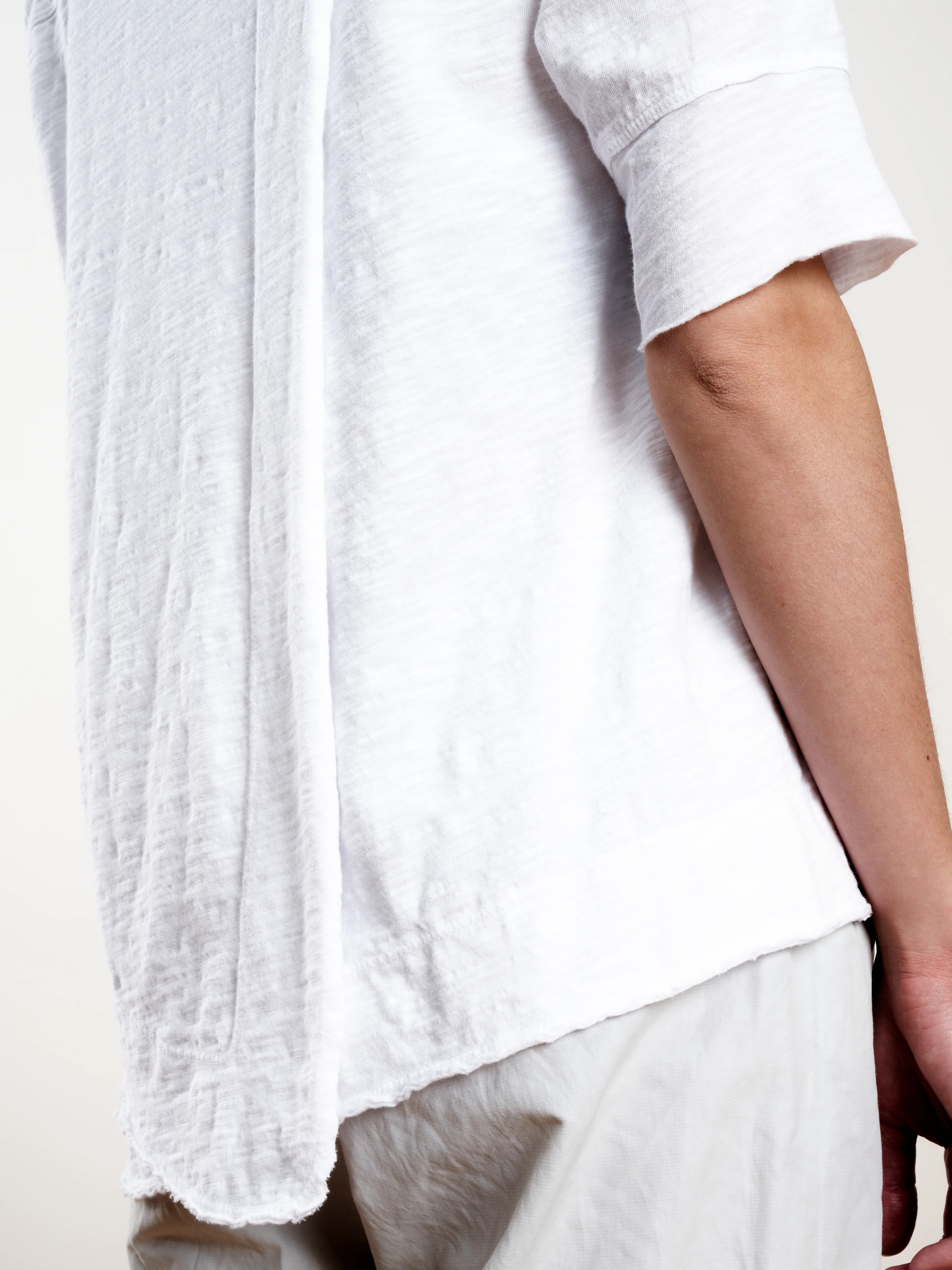 shrunken crossover back tee - white - Image 6
