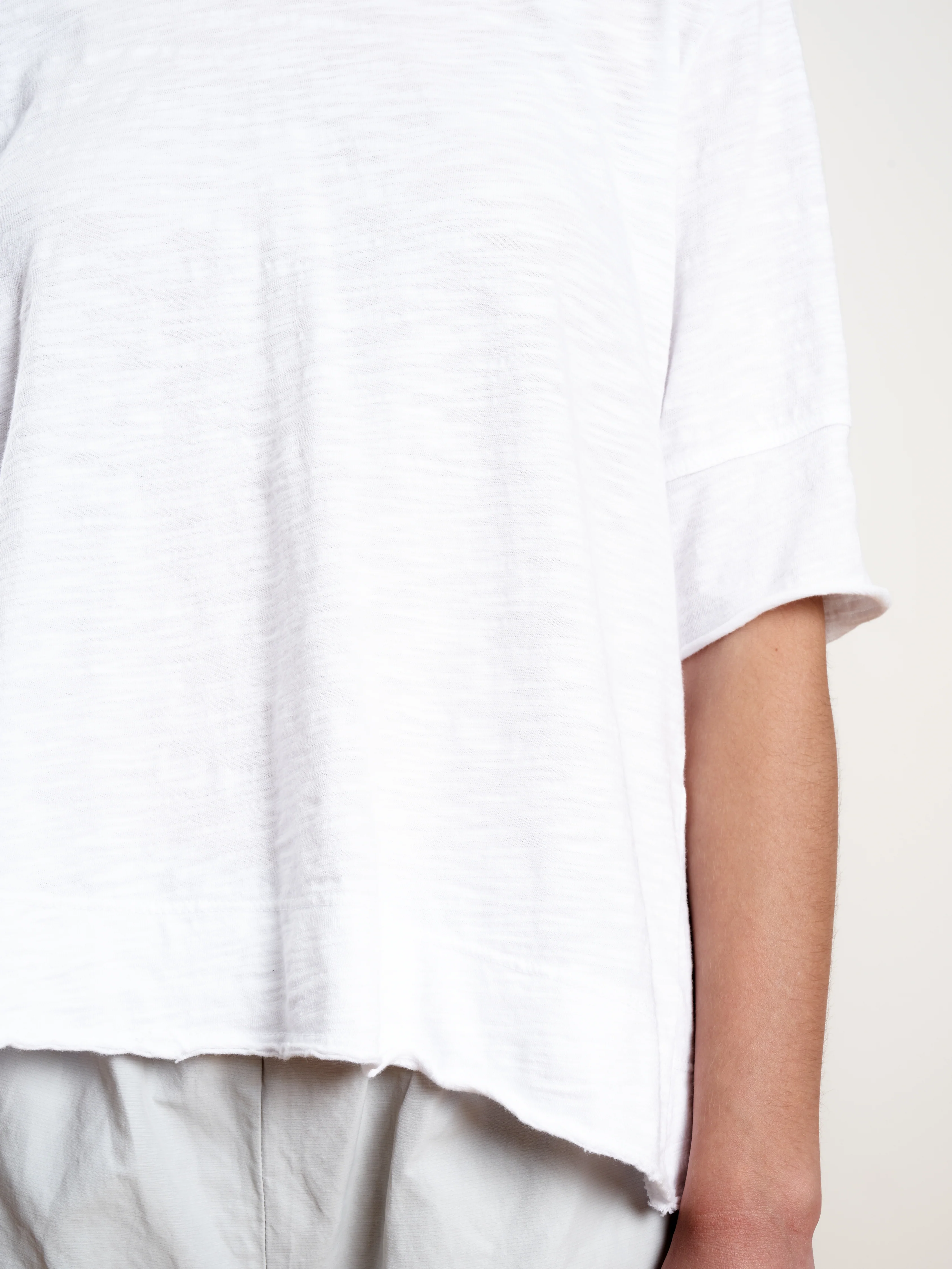 shrunken crossover back tee - white - Image 7