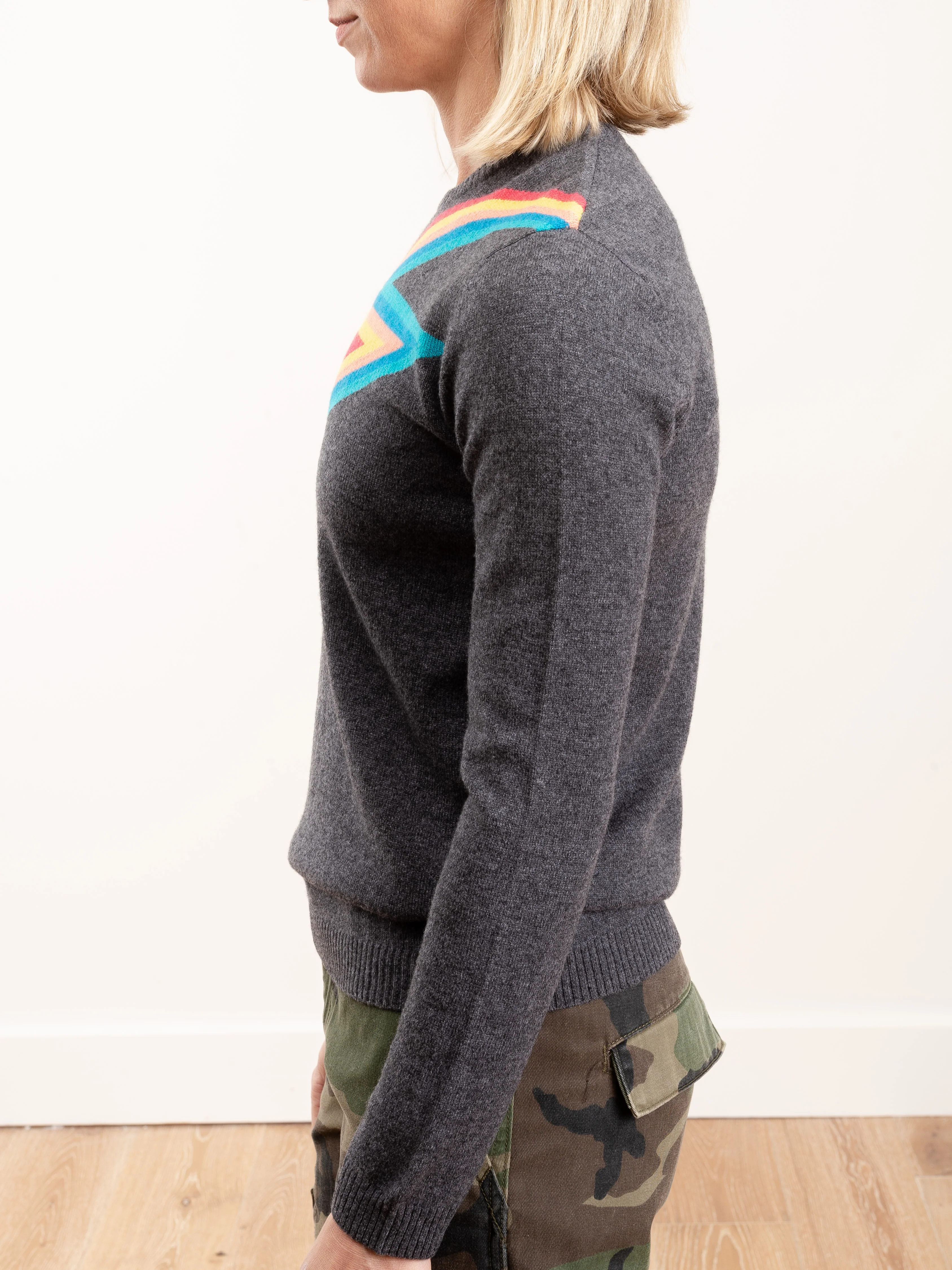 crewneck pullover - charcoal - Image 3