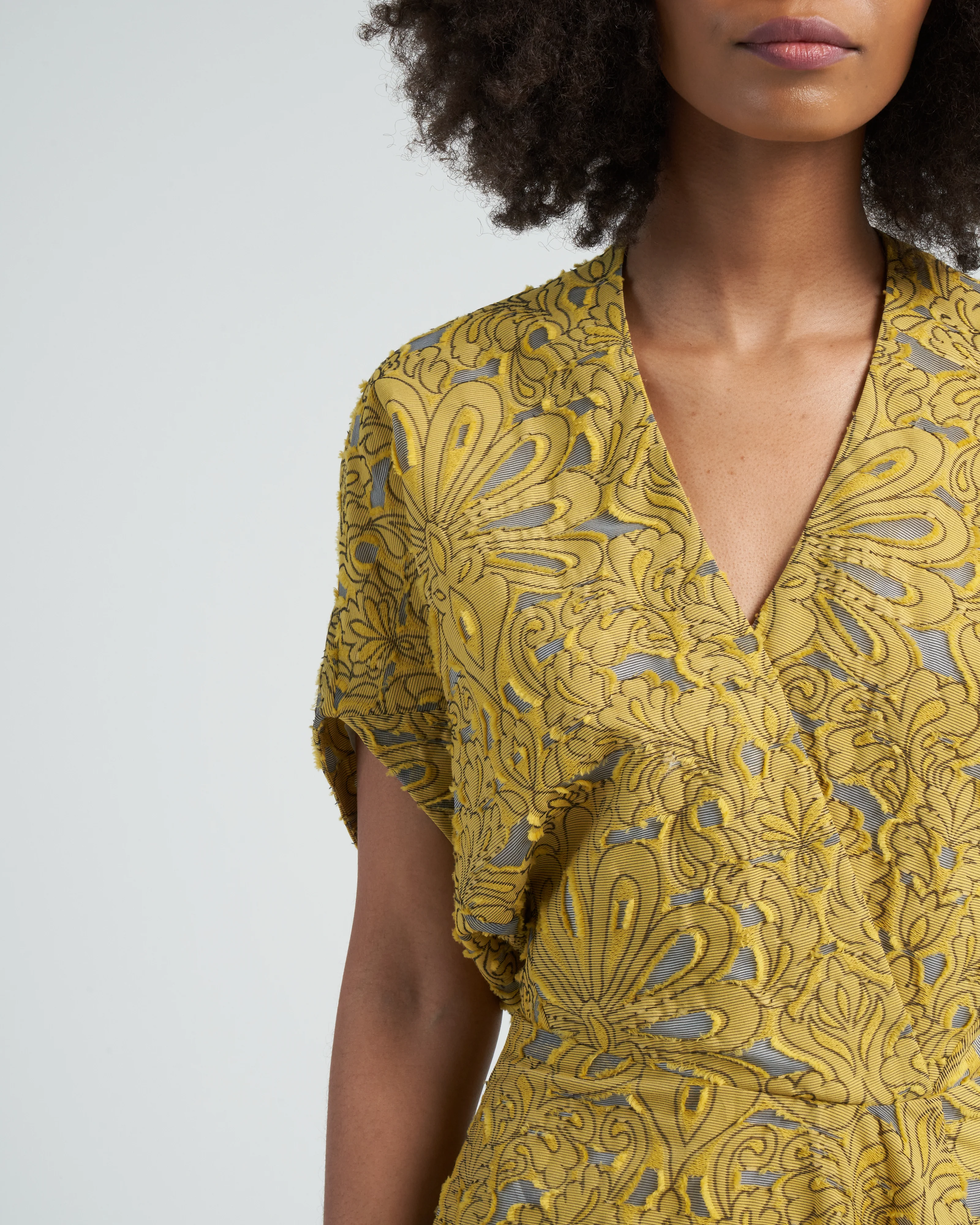 aki wave dress - canary - Image 4