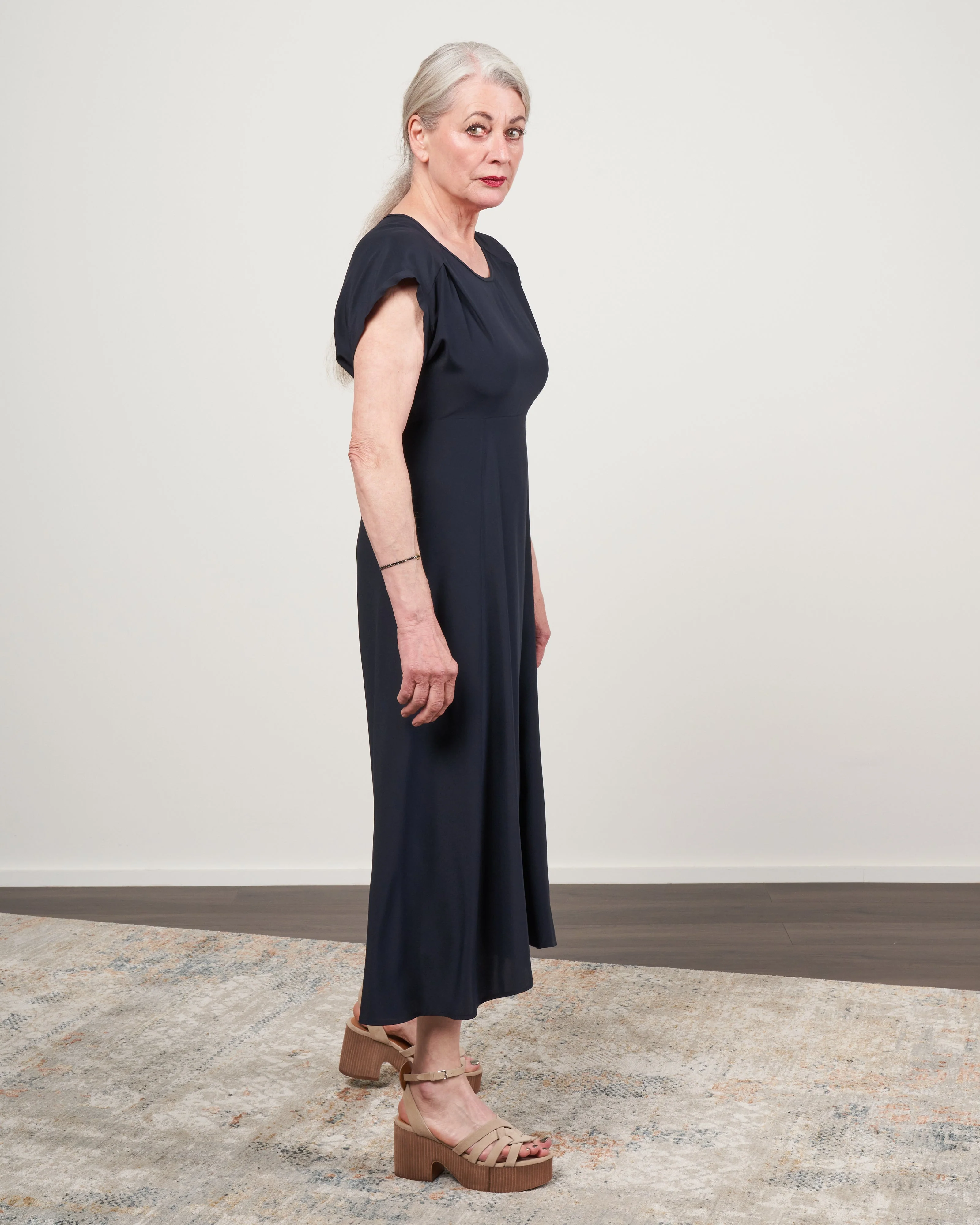 ama dress - silk charmeuse ink jet - Image 2