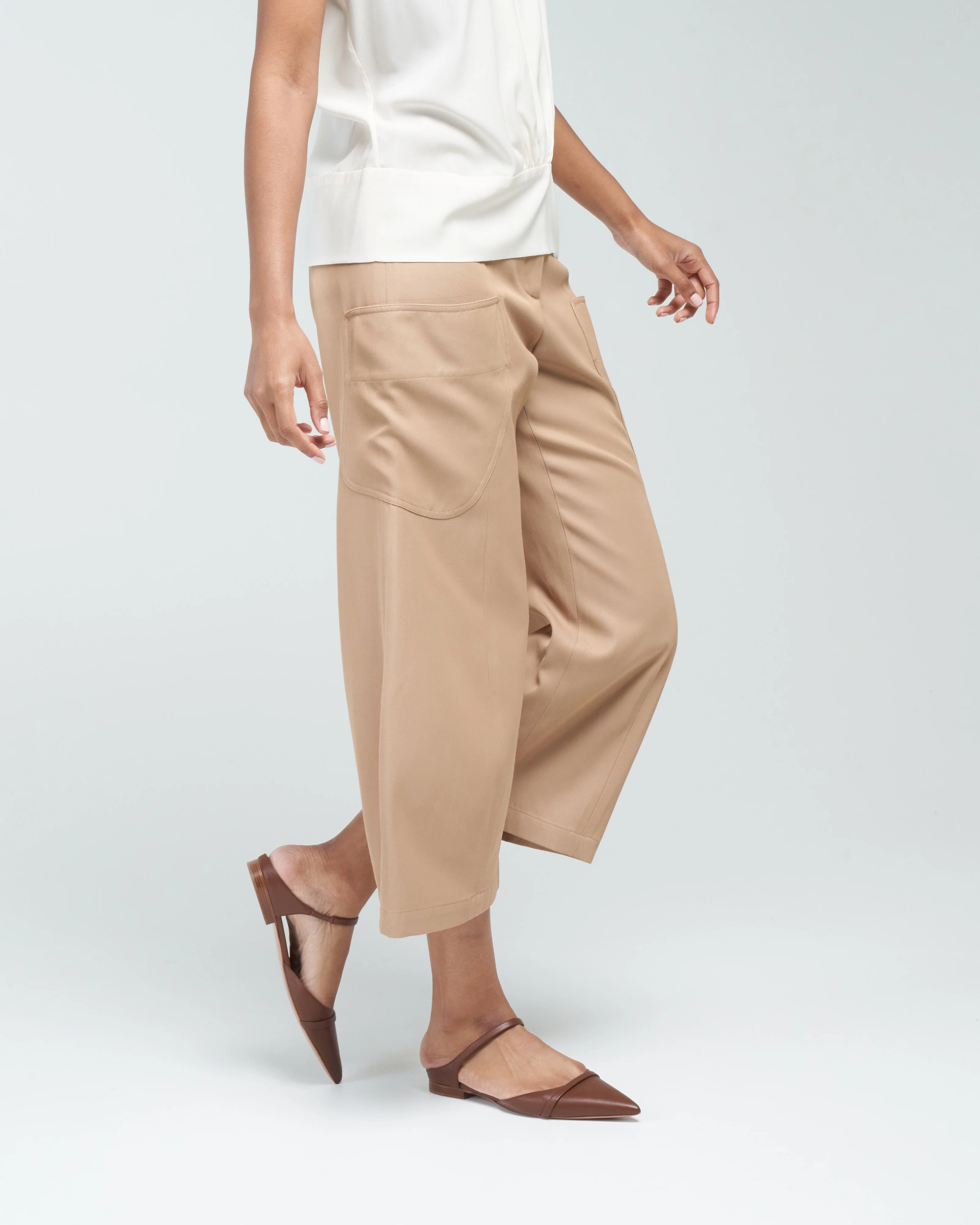 curved eda culotte - camel - Image 5