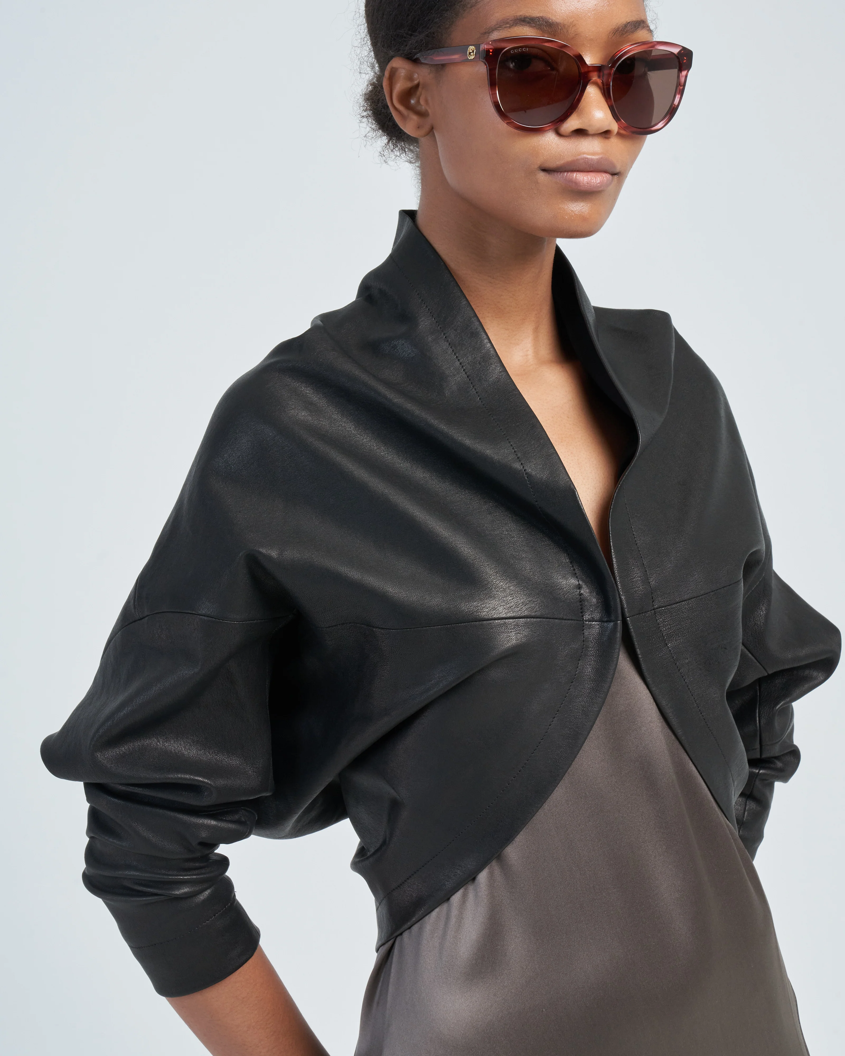 curved macaroon shrug - Image 5