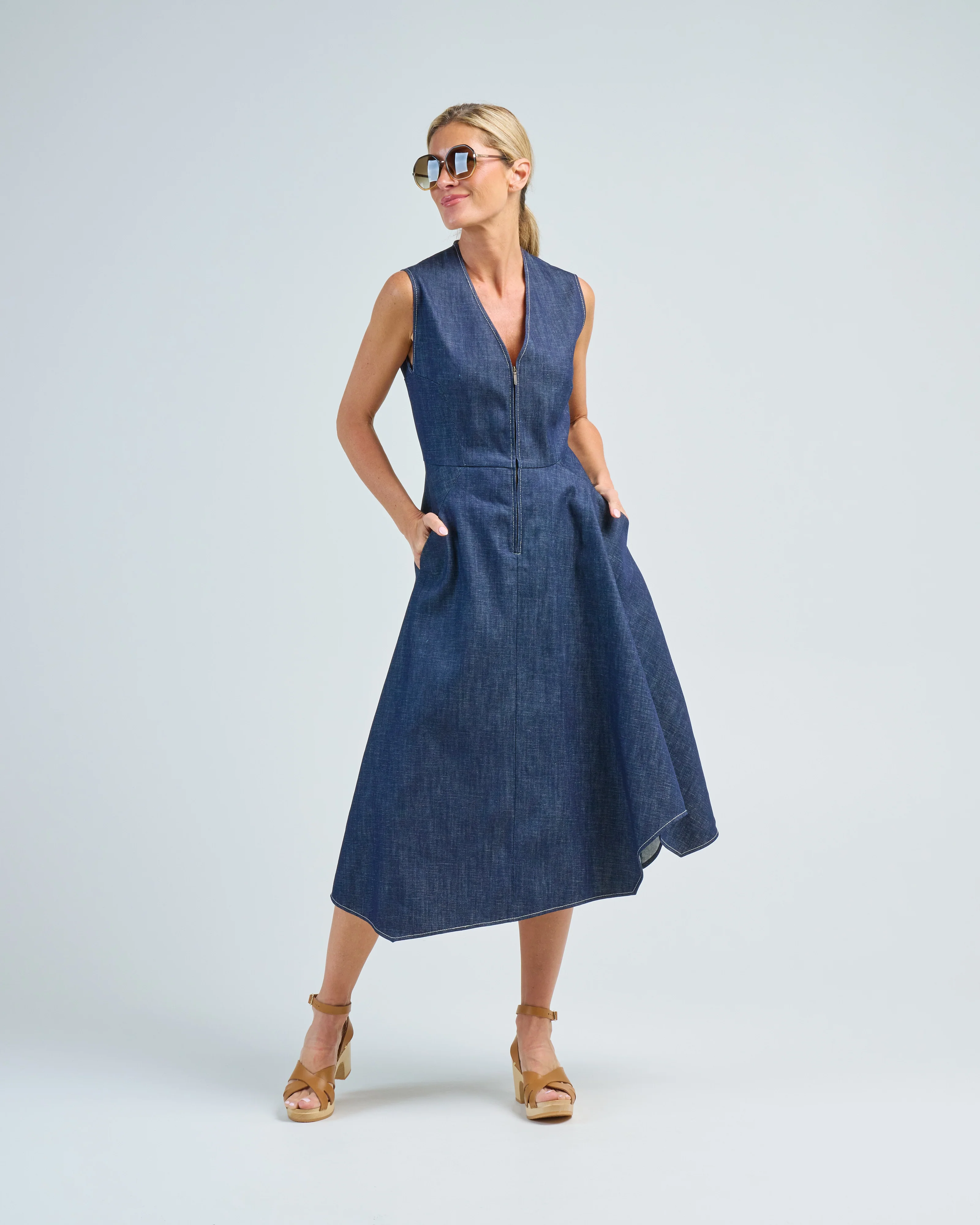 denim wave dress - Image 2