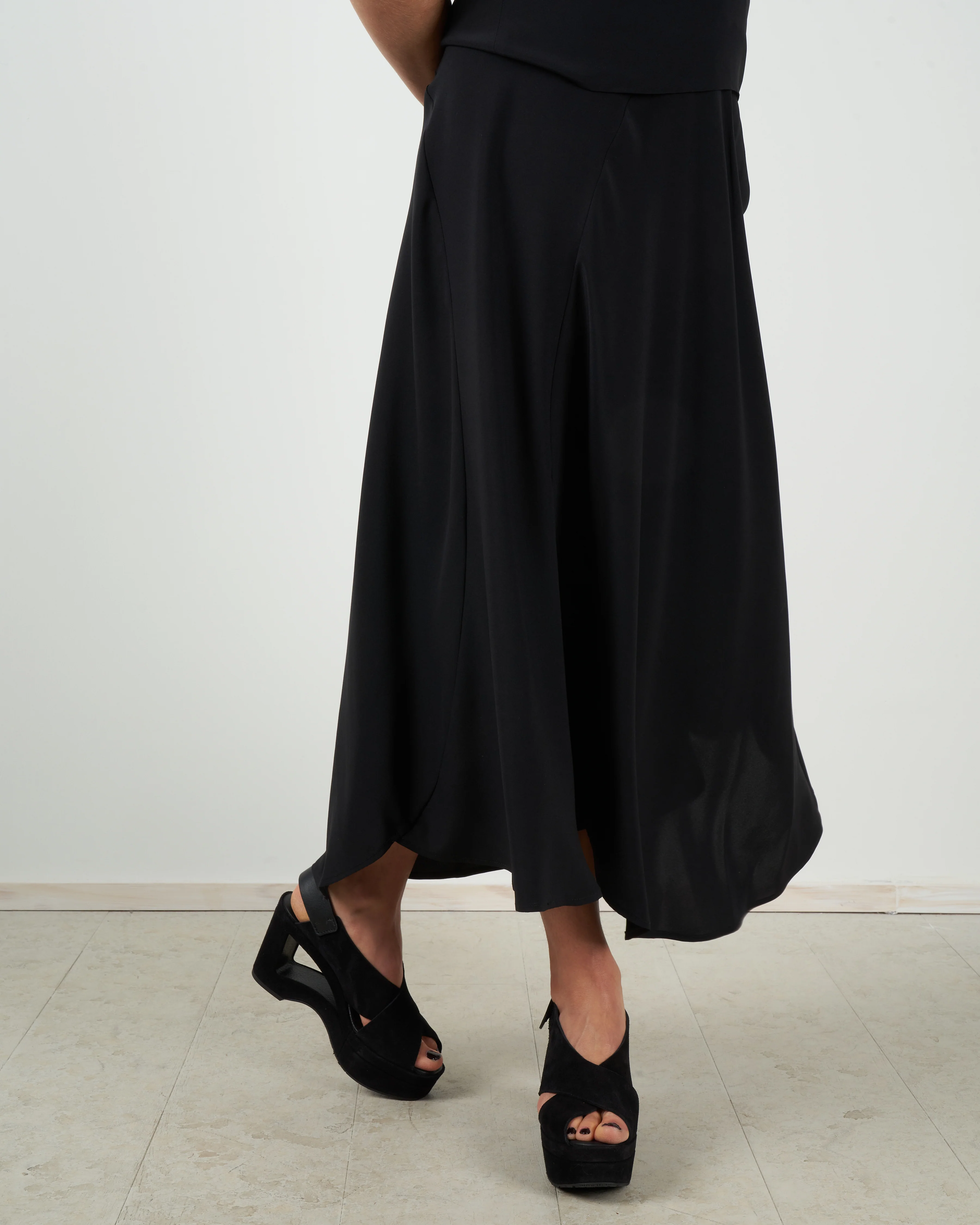 double circle skirt - black