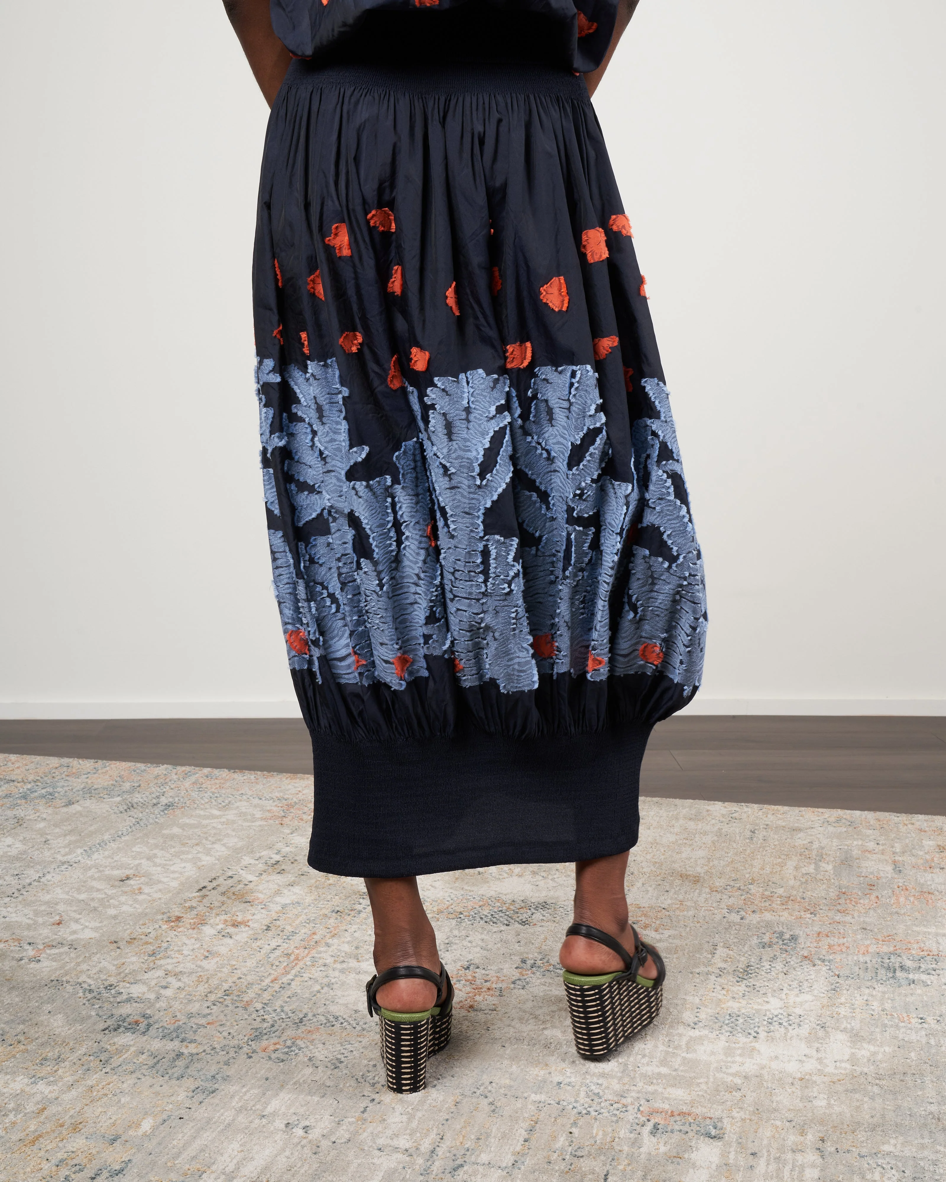 eva skirt - butterfly smocked voile ink jet multi - Image 4