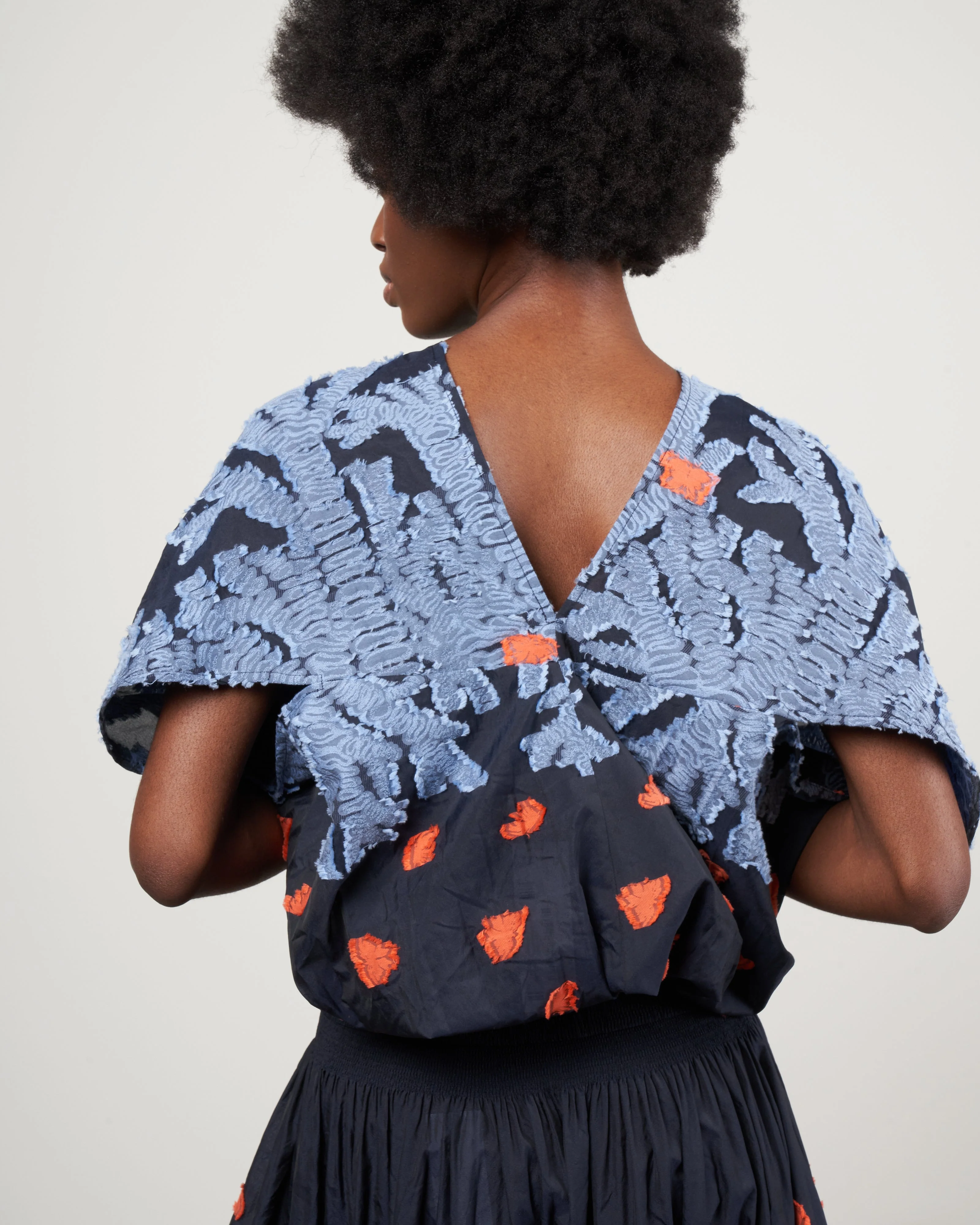 eva top - butterfly smocked voile ink jet multi - Image 4