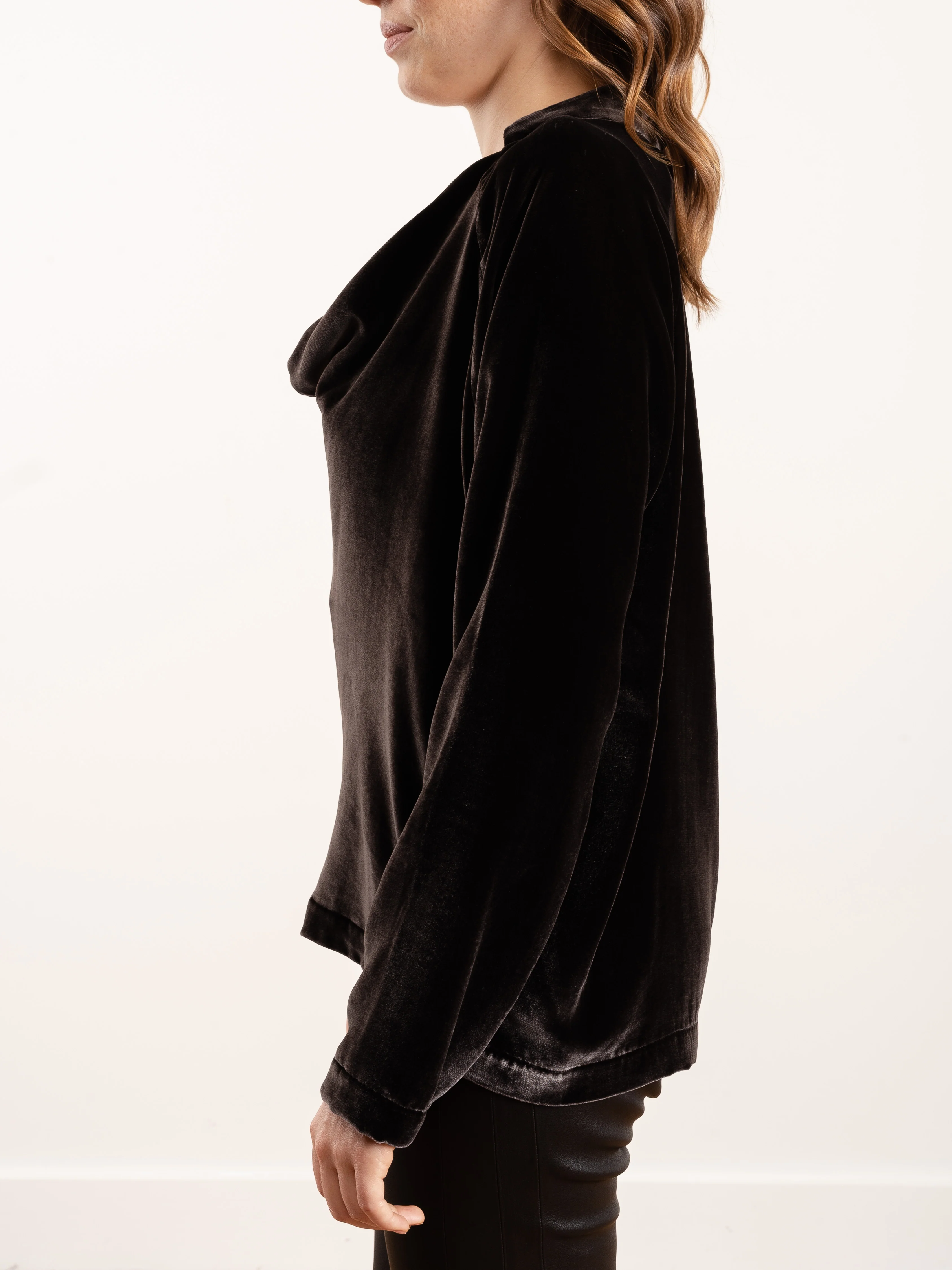 evi long sleeve top - chocolate velvet - Image 2