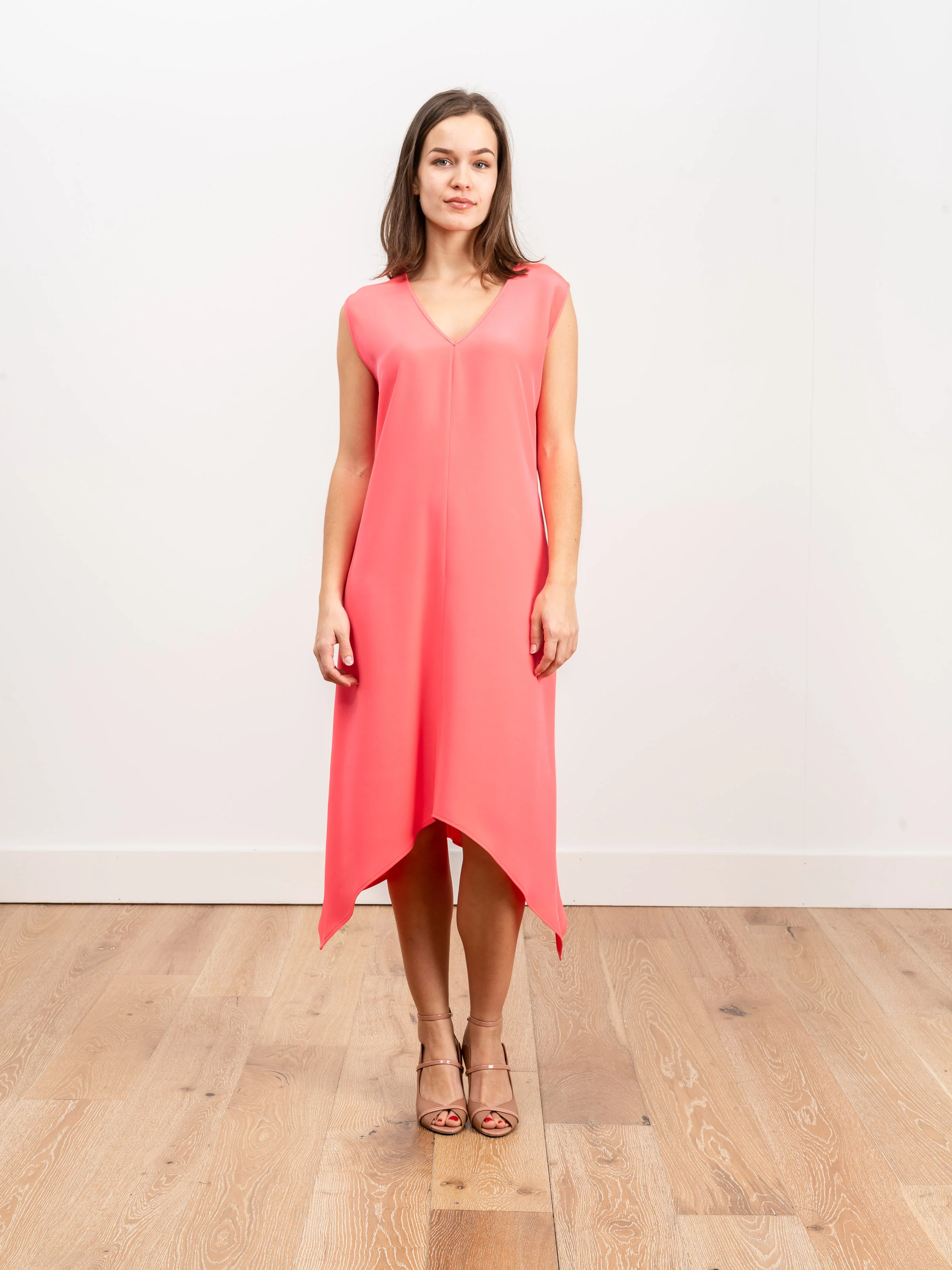 foulard dress - coral - Image 2