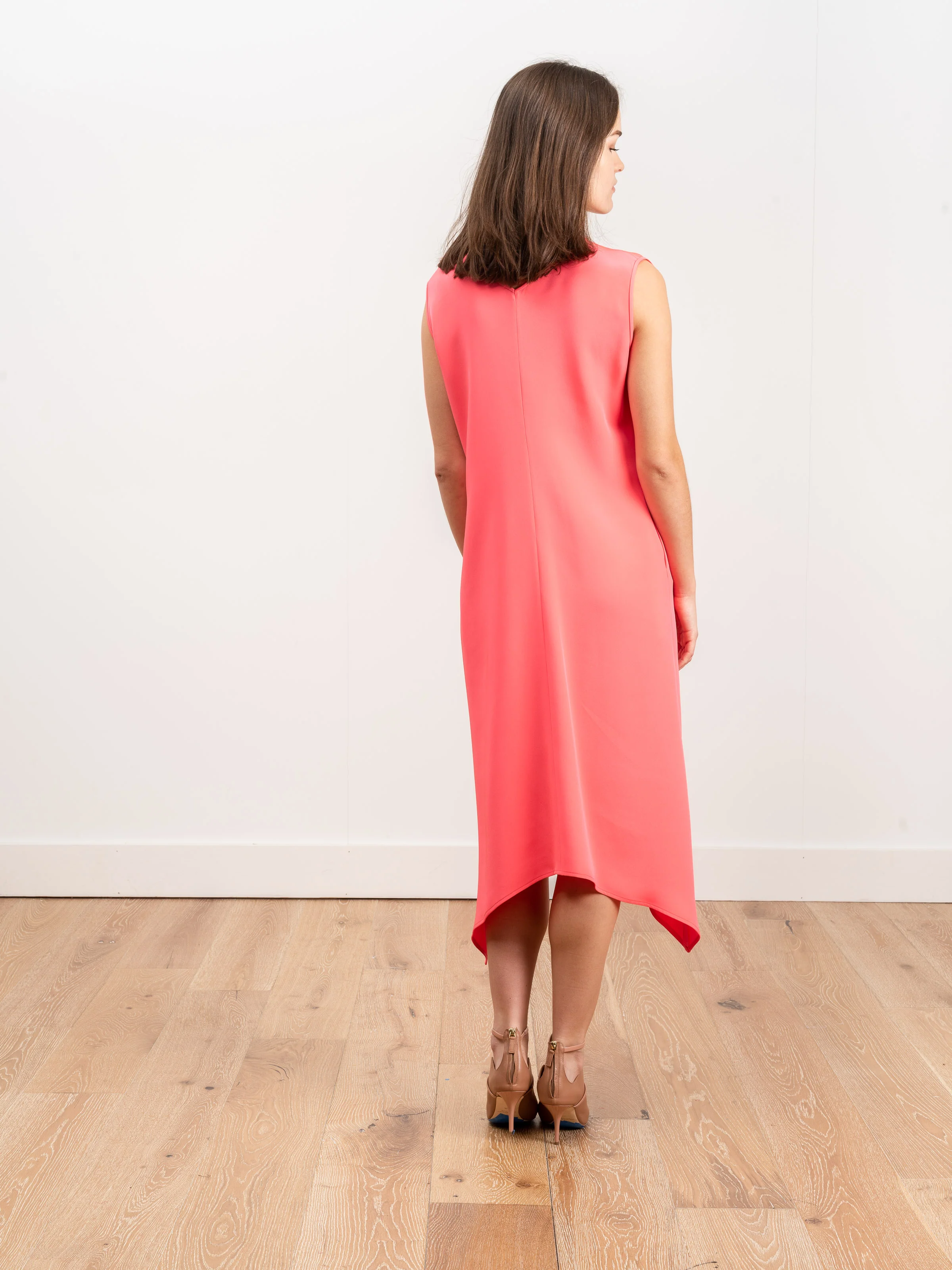 foulard dress - coral - Image 4