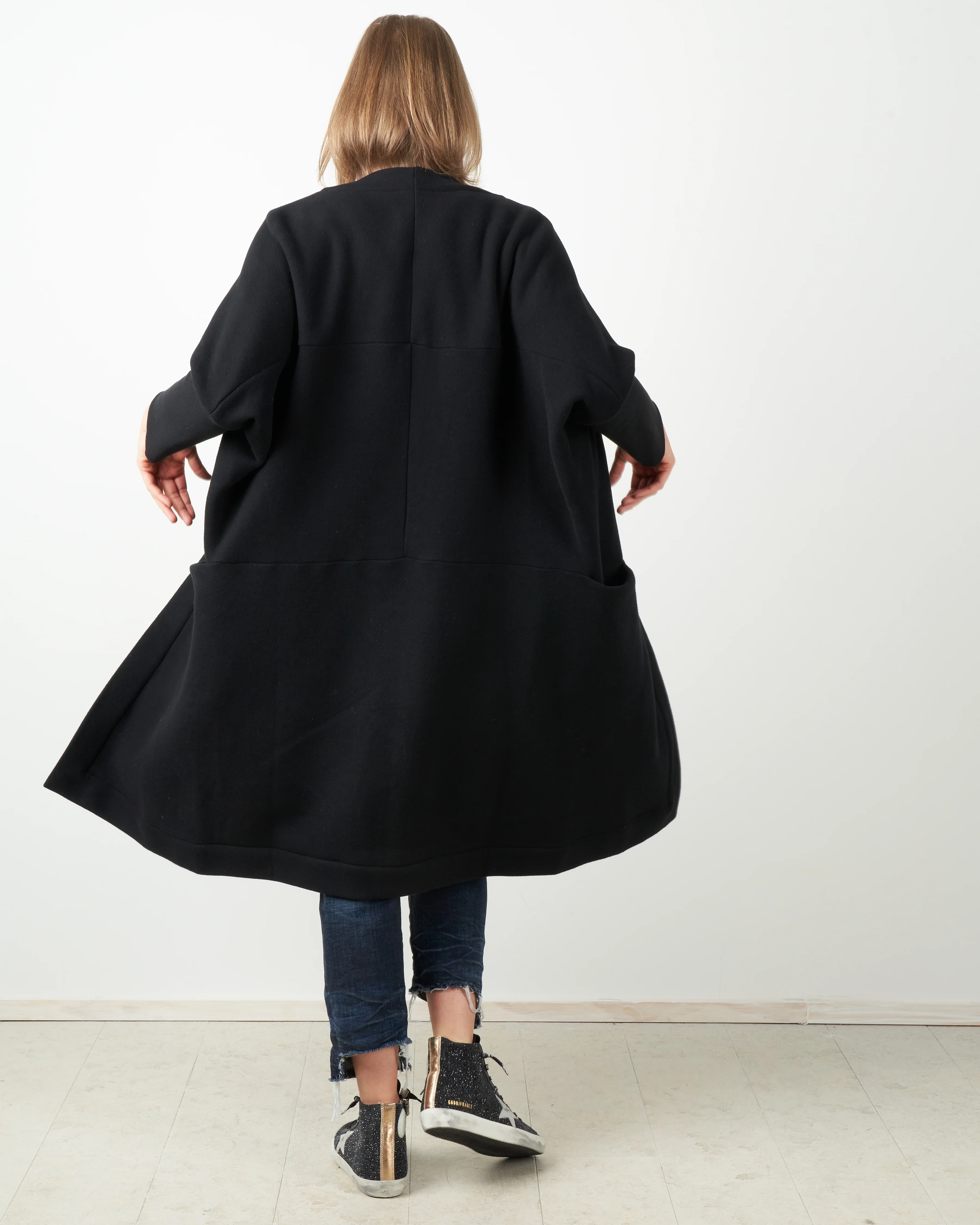 hexagon coat - black - Image 3