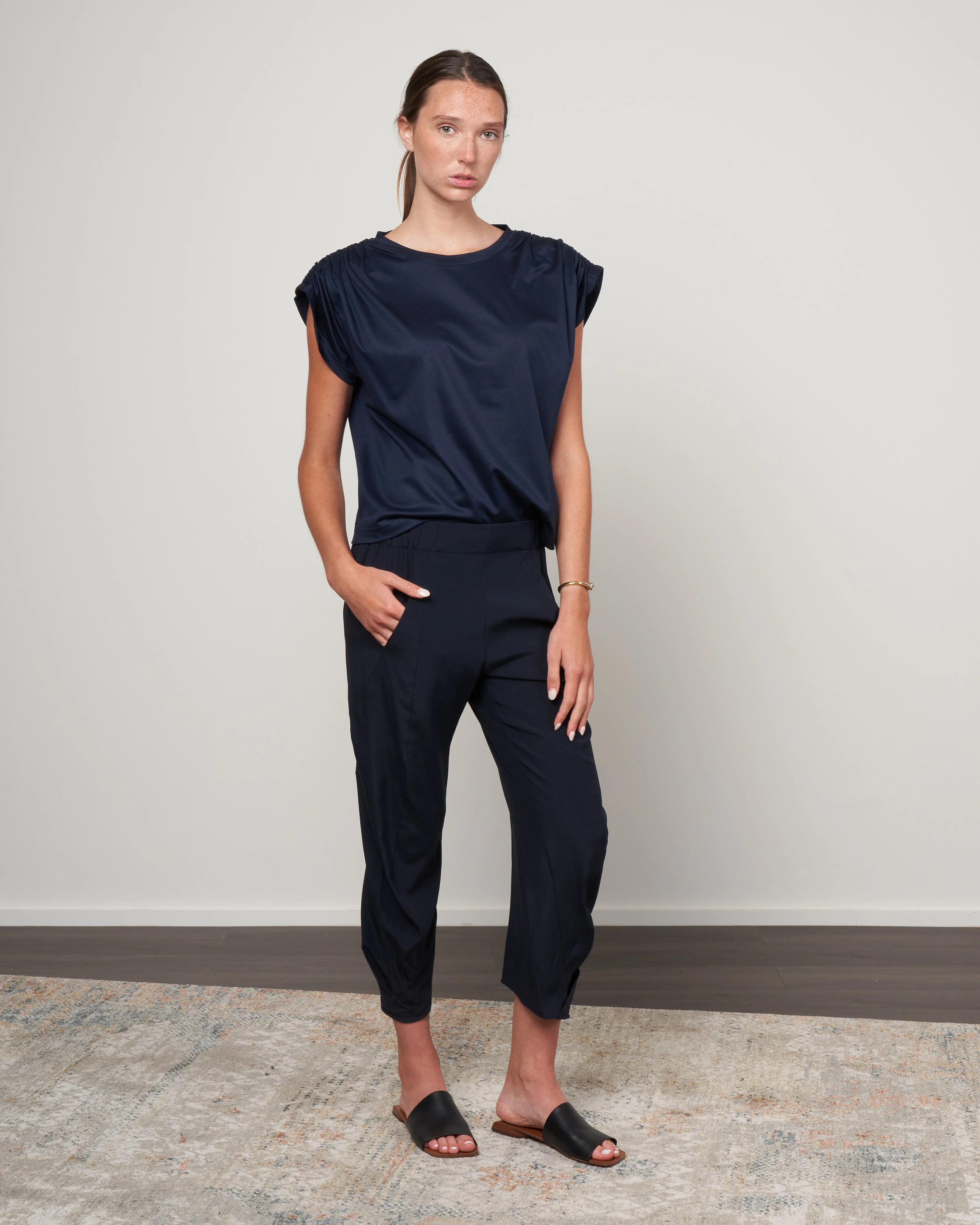 jersey ruched muscle tank eco jersey - ink jet - Image 2