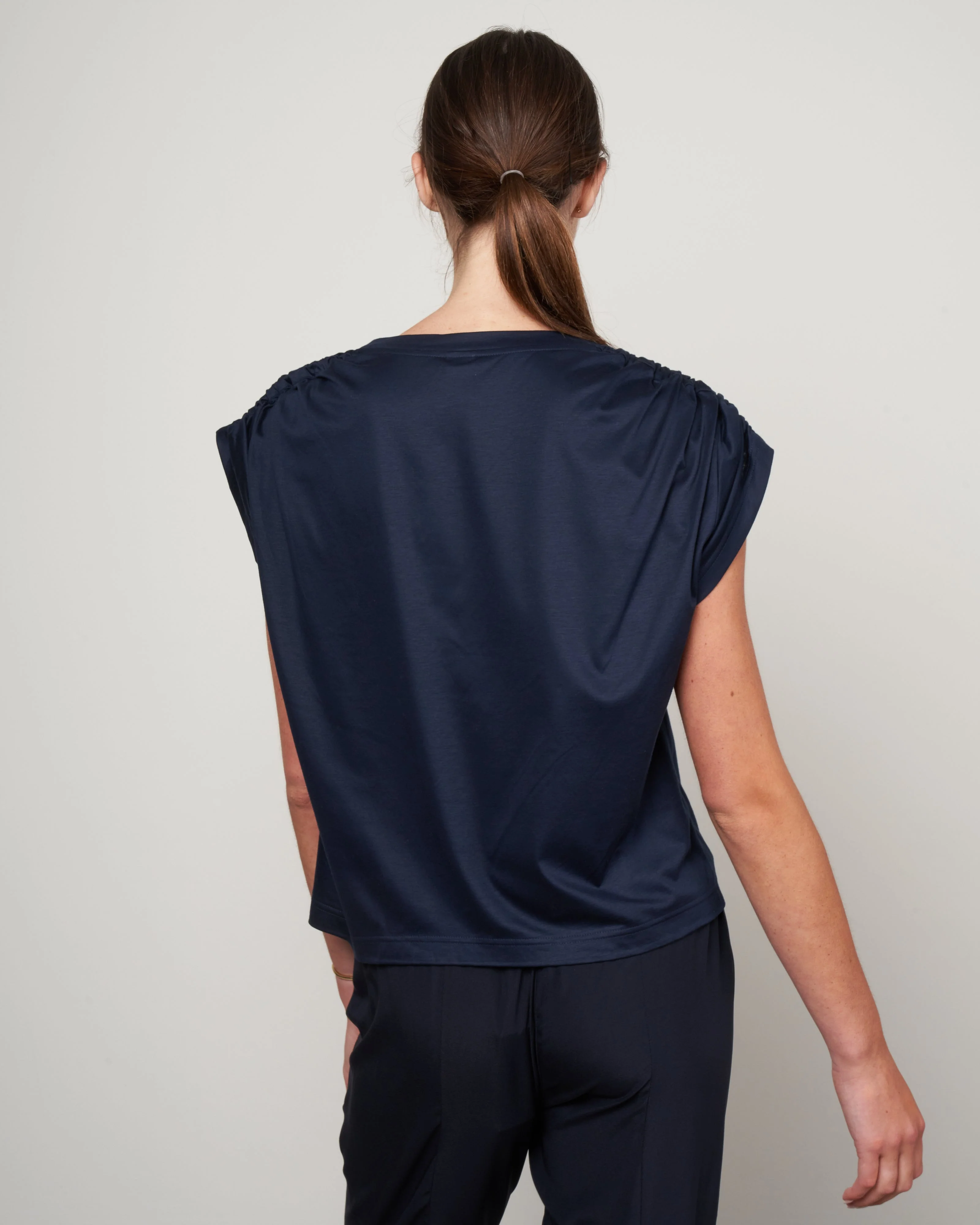jersey ruched muscle tank eco jersey - ink jet - Image 4