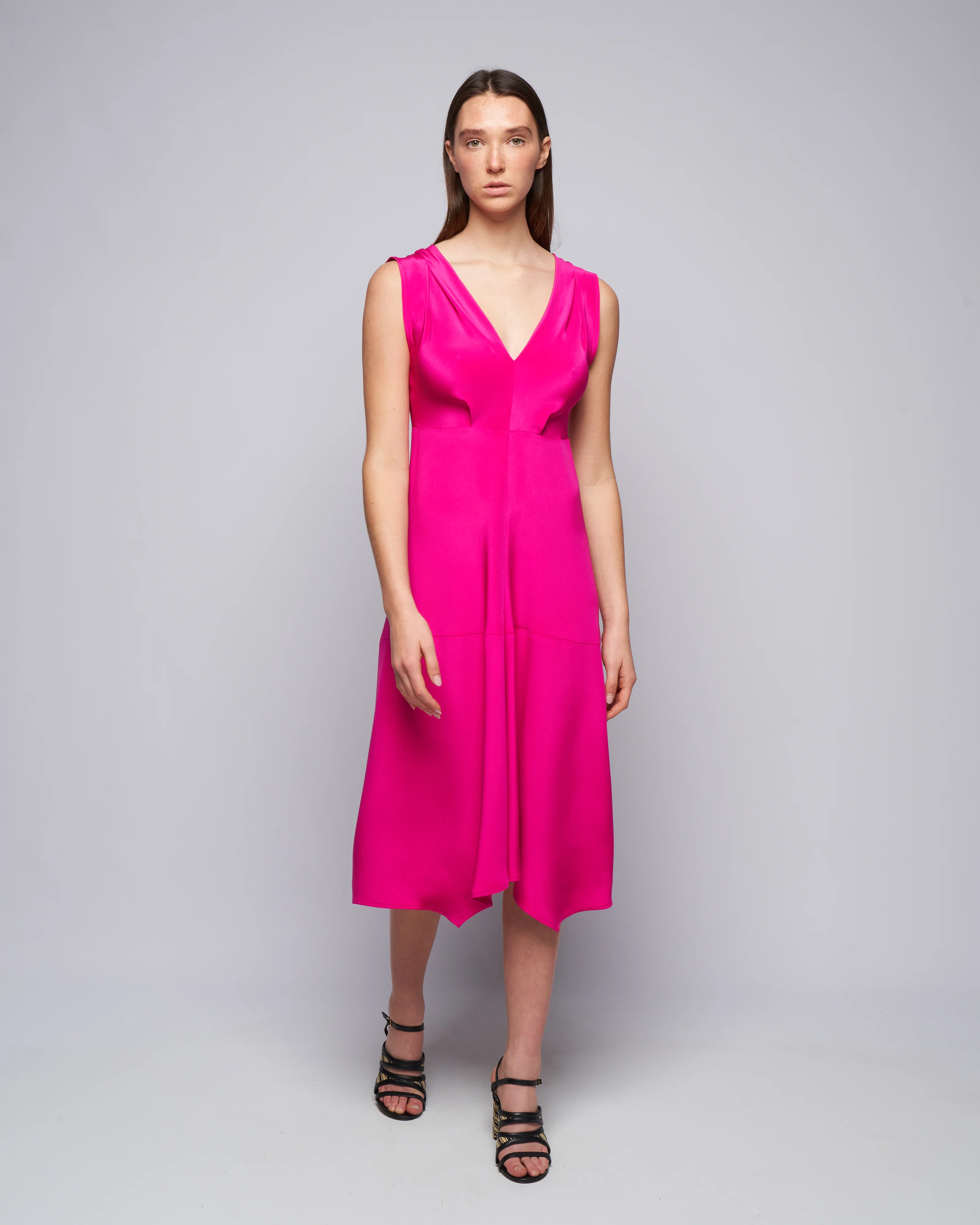 joi dress- silk crepe - magenta - Image 2