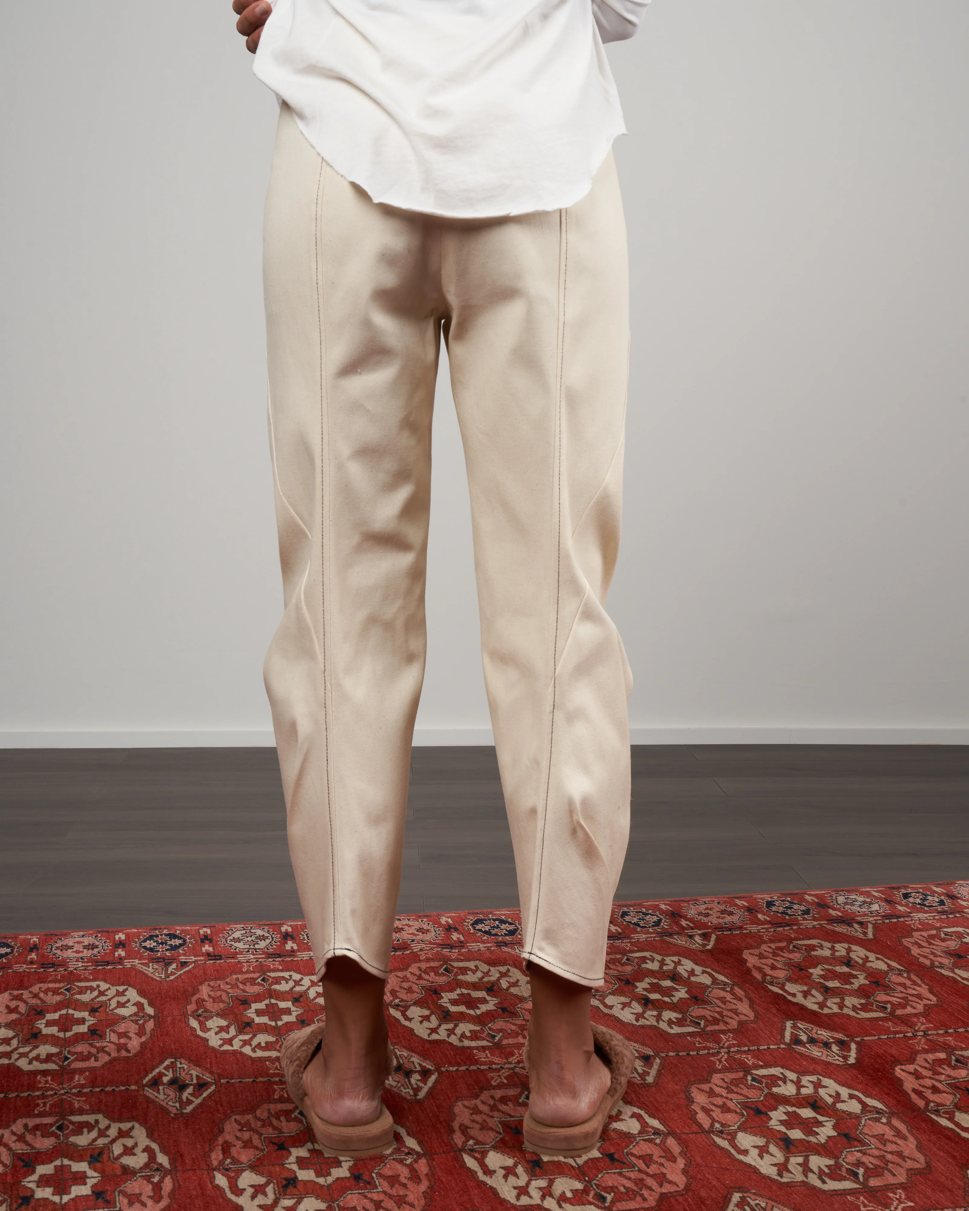 takeo pant stretch denim - ecru - Image 5