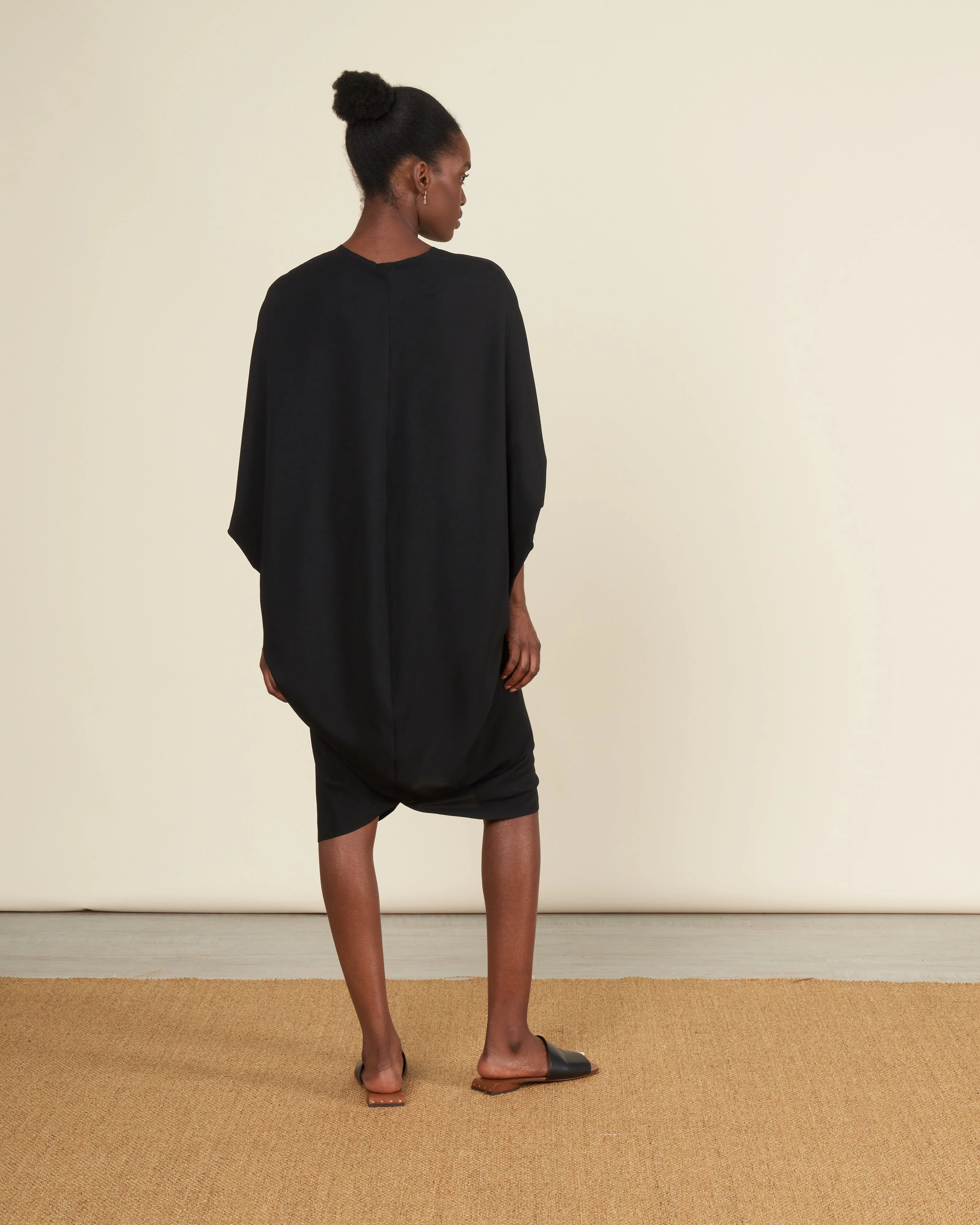 koya dress silk charmeuse - black - Image 3