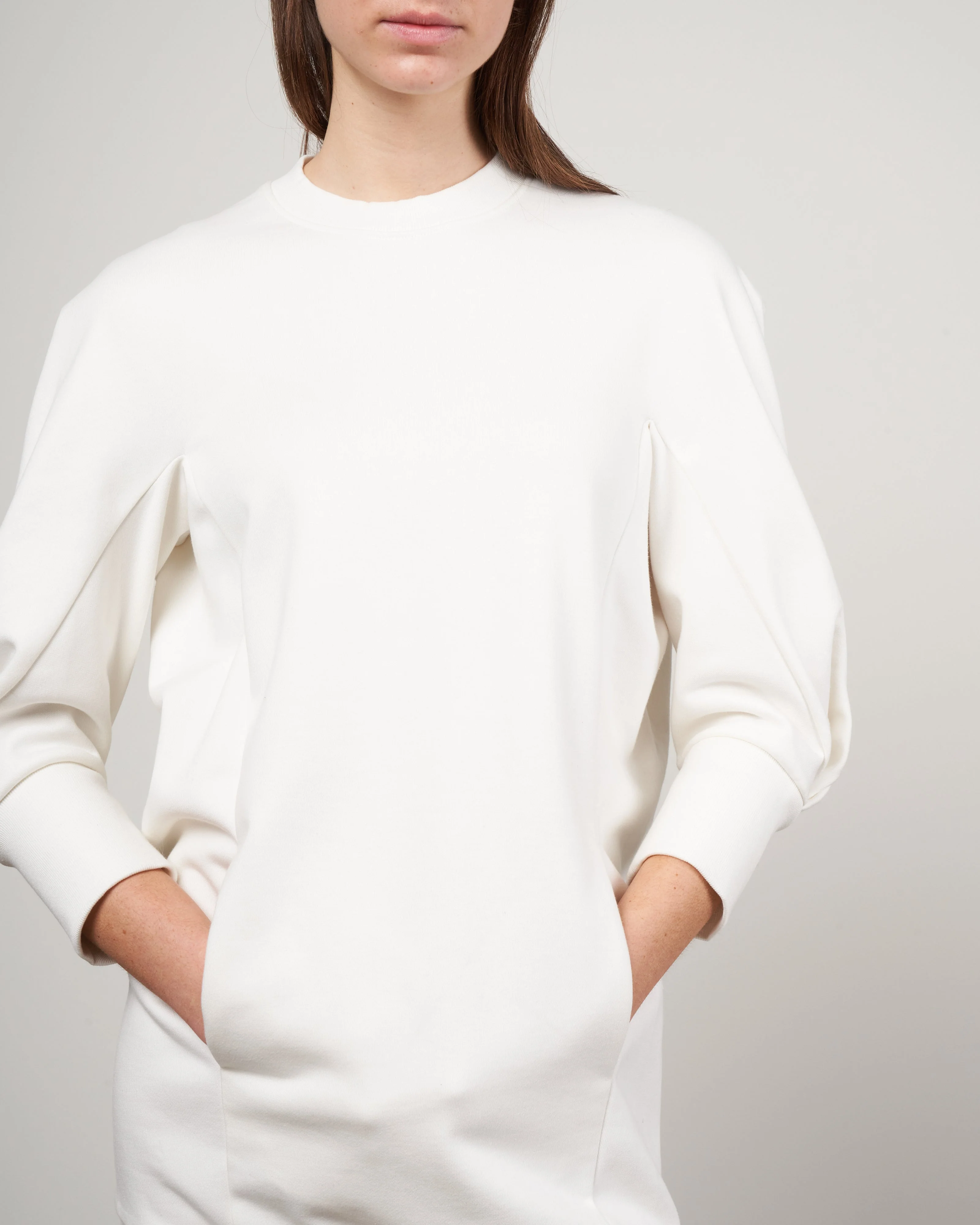 long sleeve akeo dress - chalk french terry - Image 2