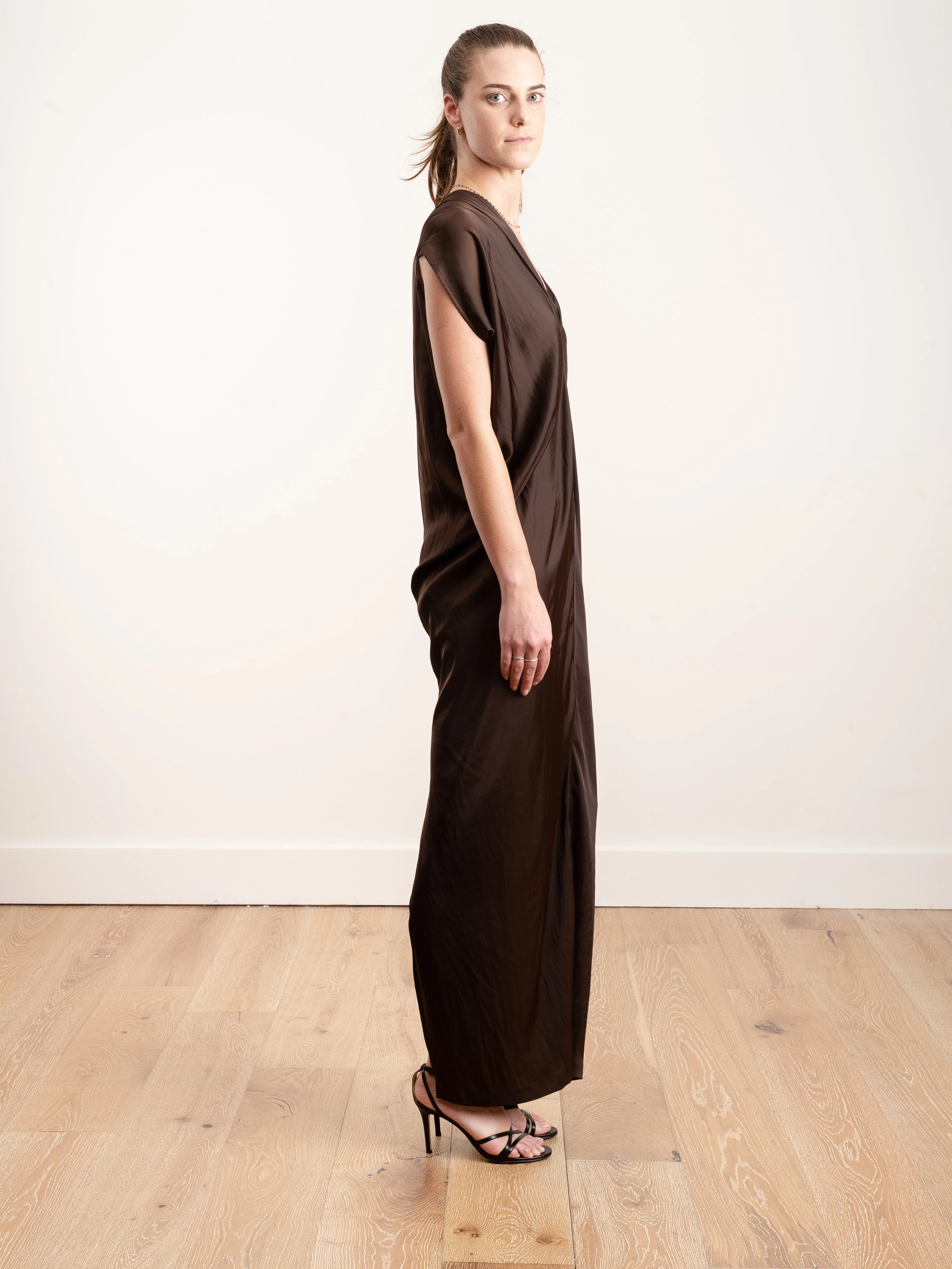 long issa dress - chocolate - Image 2