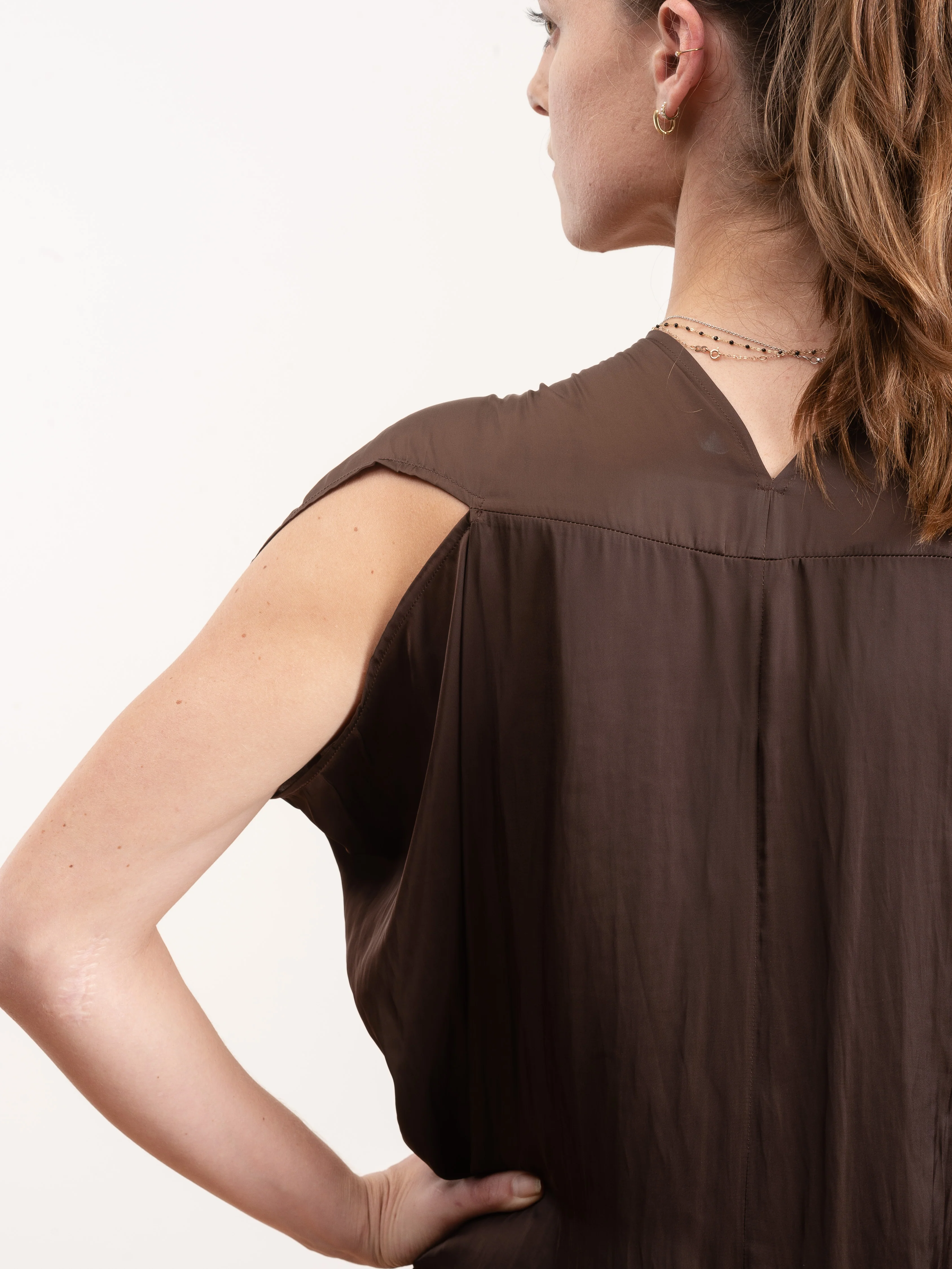 long issa dress - chocolate - Image 5