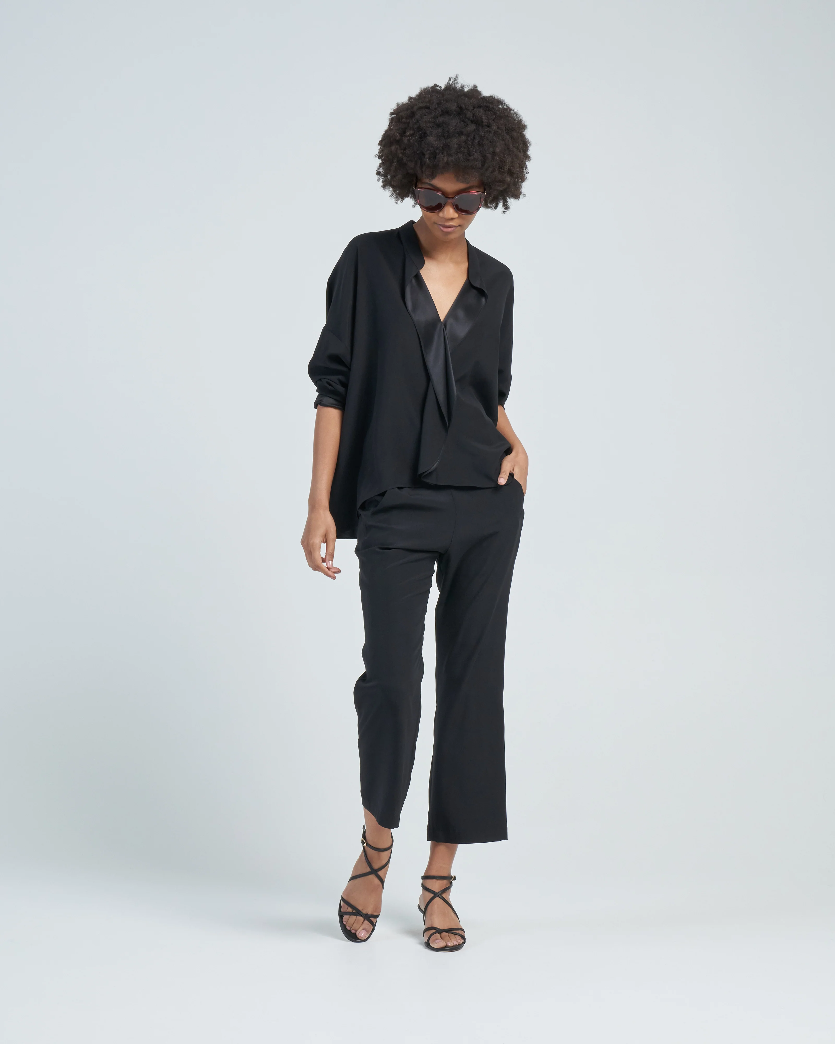 long sleeve silk fin gaban shirt - Image 2