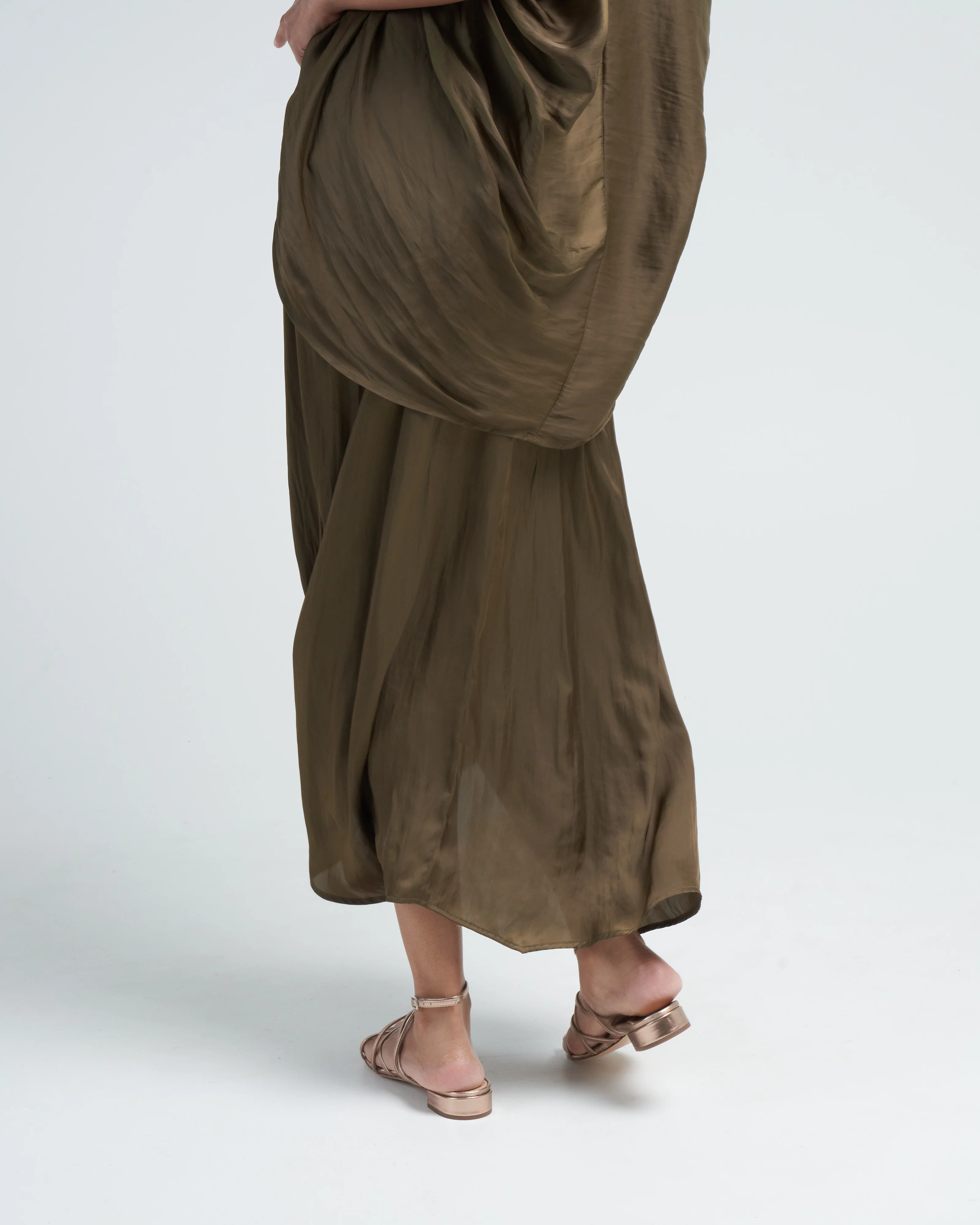 long wave skirt - olive - Image 4