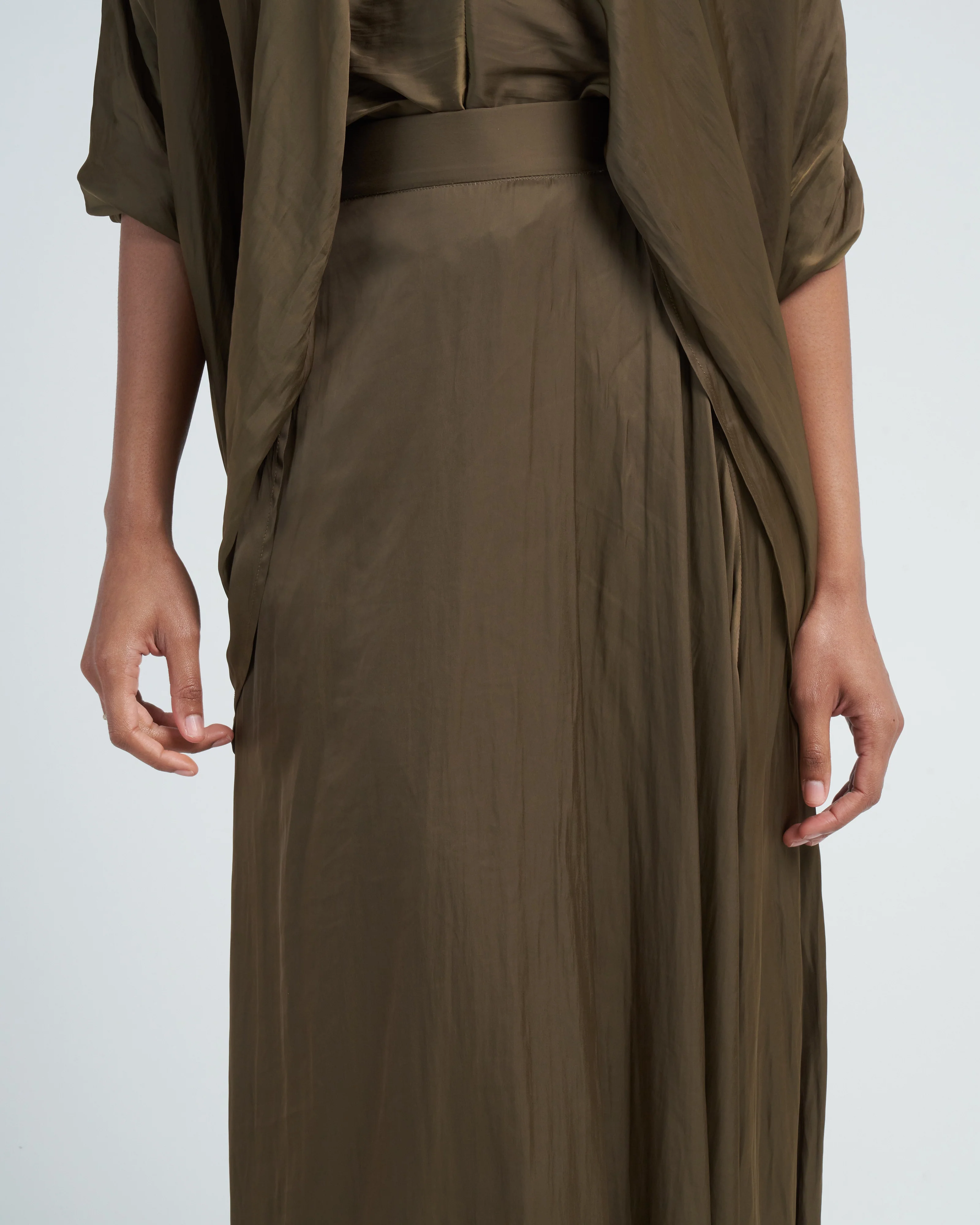long wave skirt - olive - Image 5
