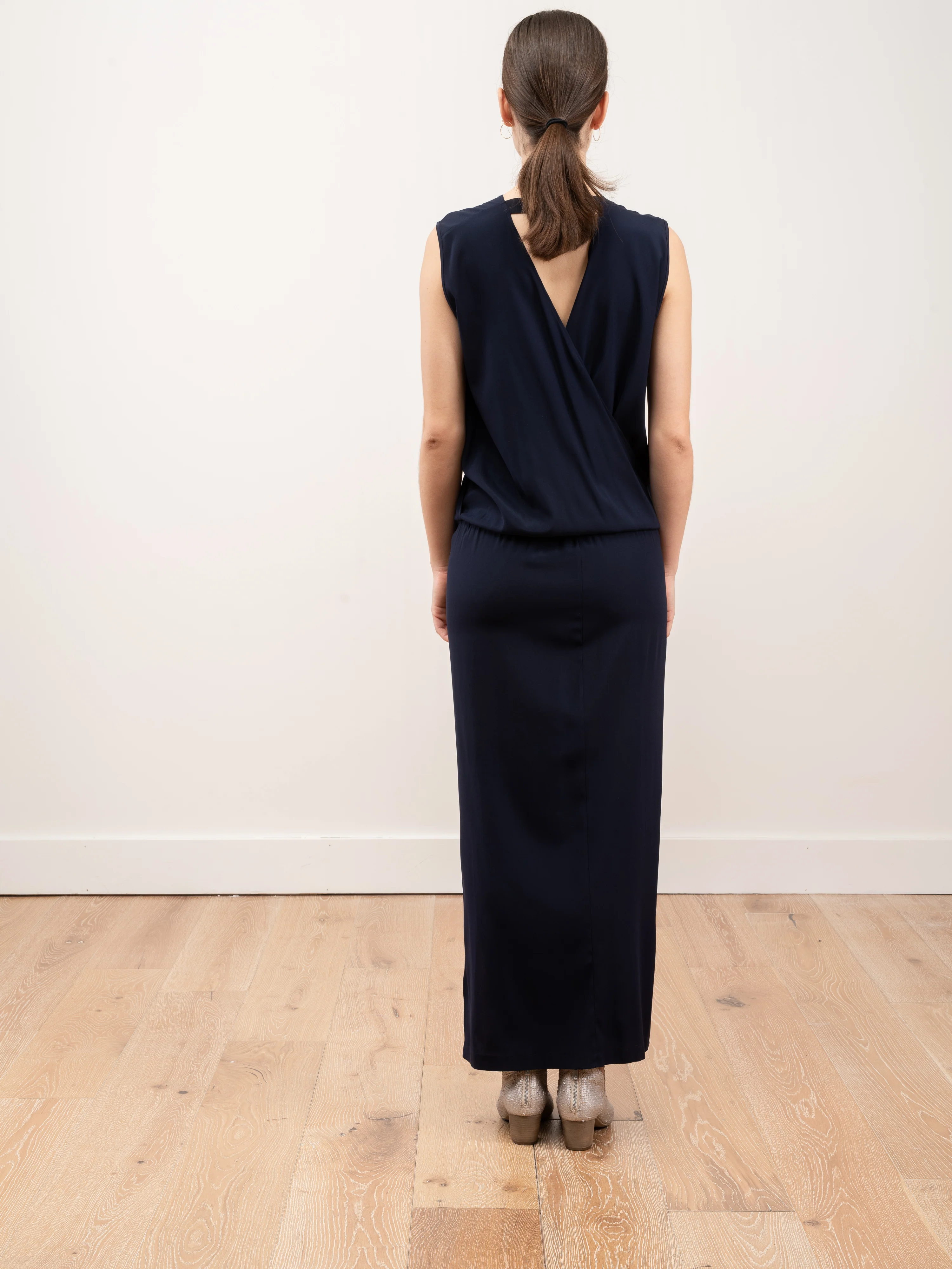 long wrap jazmin dress - ink jet - Image 6