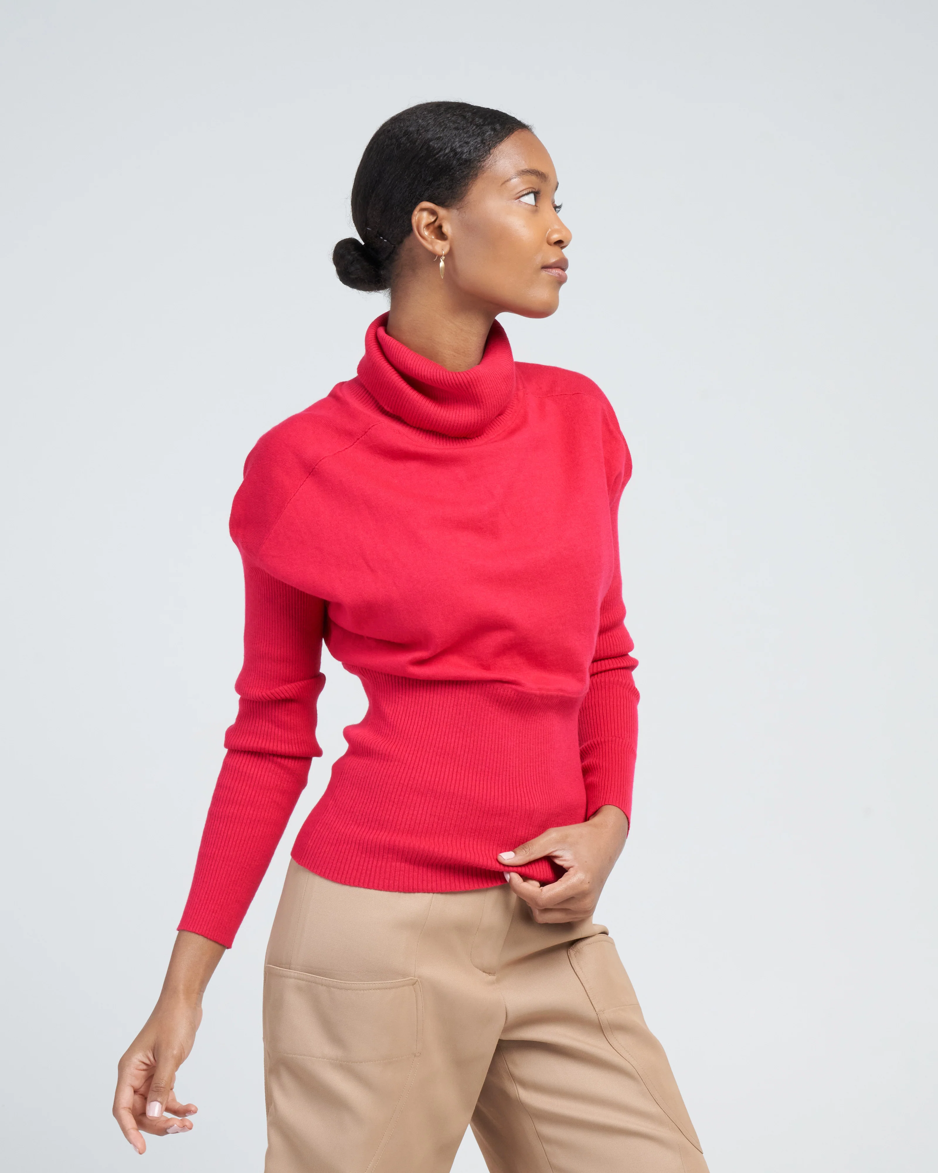 ls ama rollneck - raspberry red - Image 3
