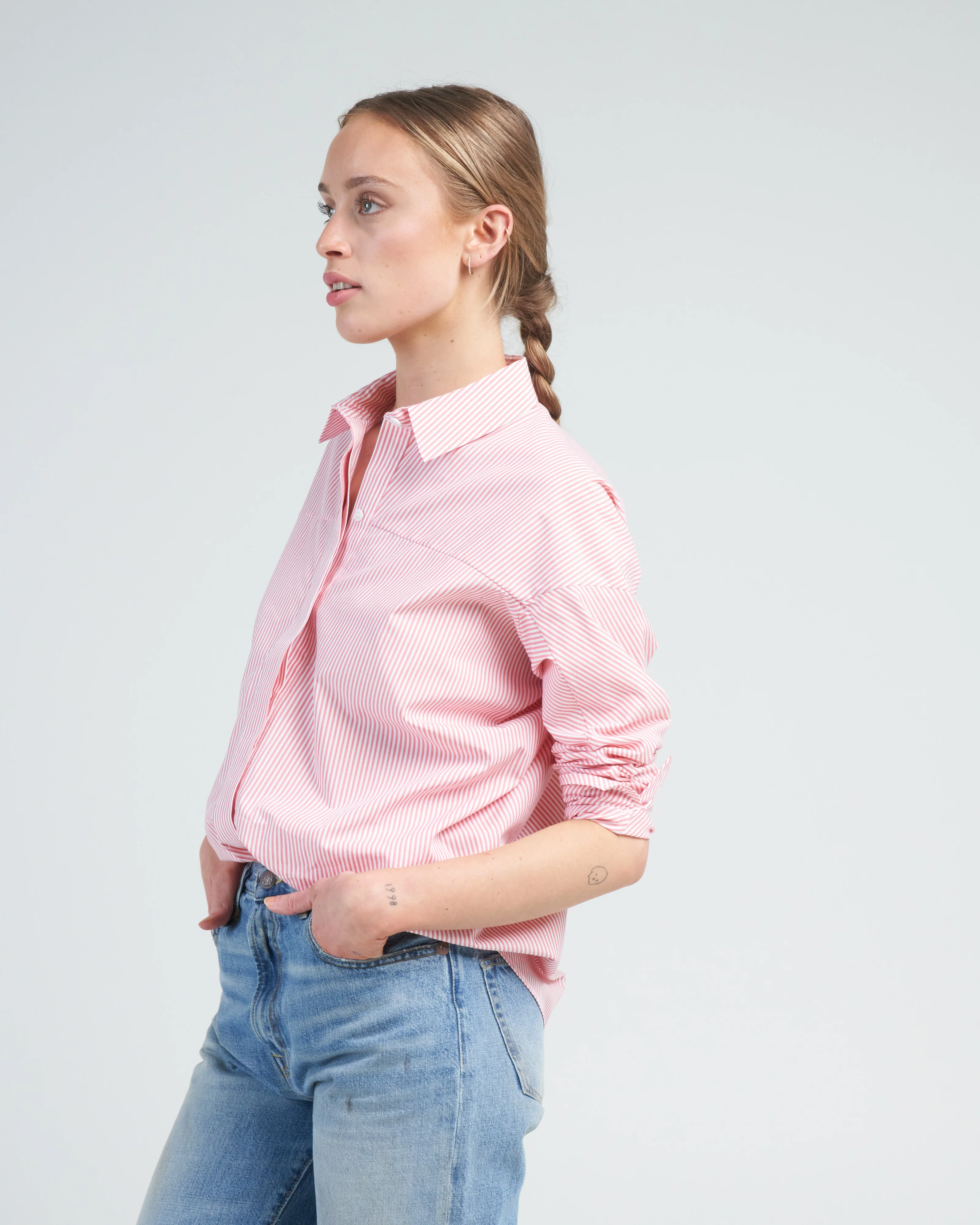 manu shirt - grapefruit/white - Image 3